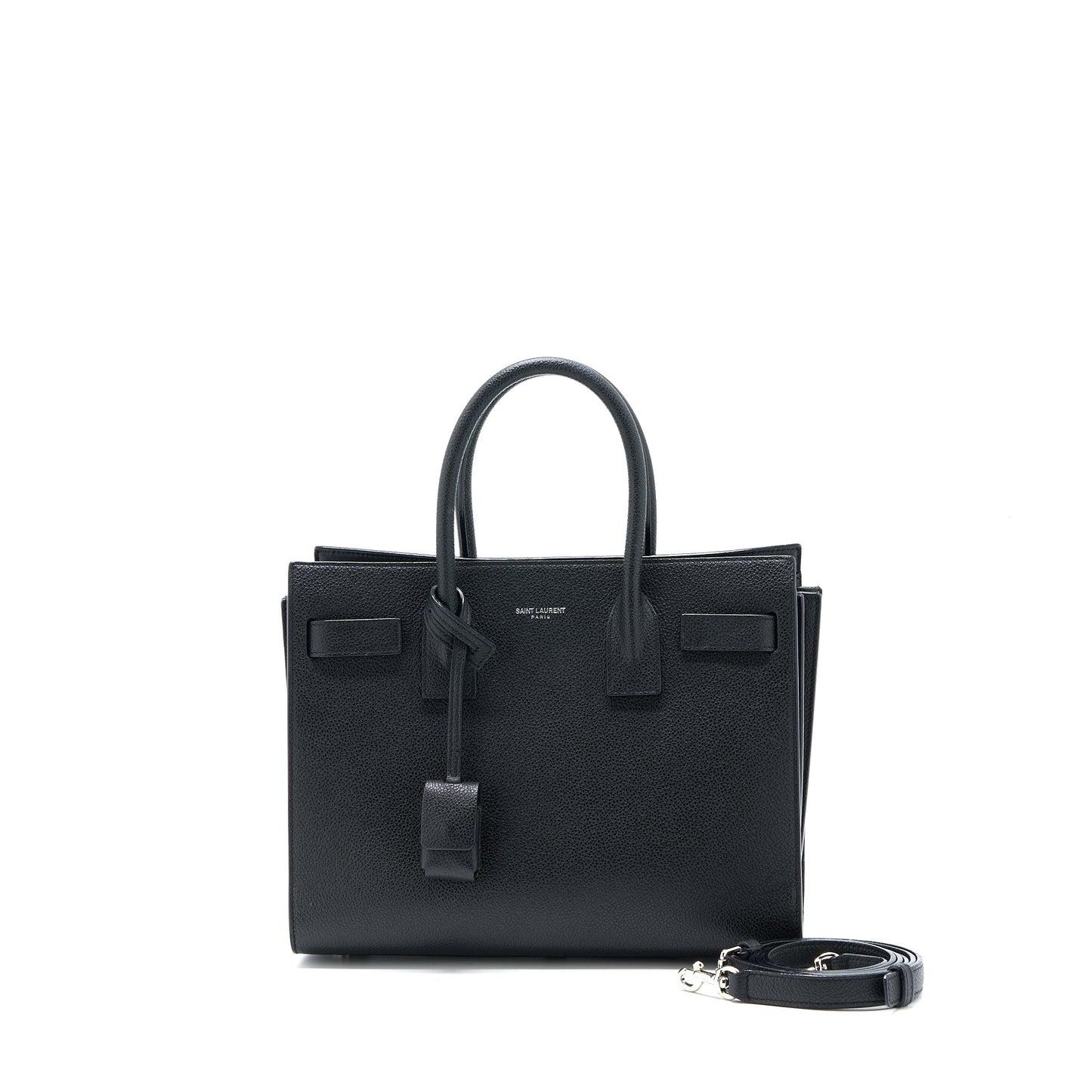 YSL Saint Laurent Saint Laurent Baby Sac De Jour Grained Black Travel Bag