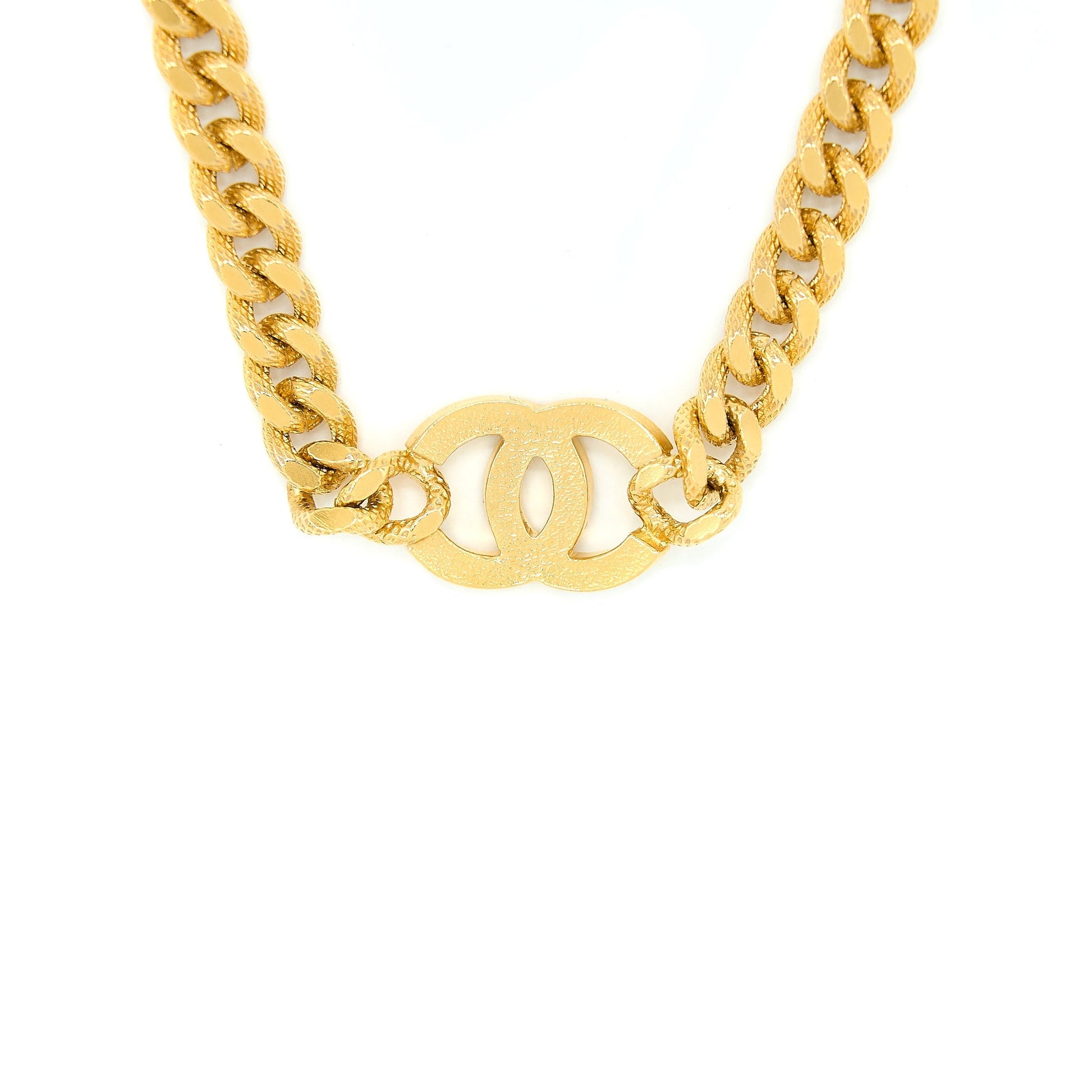 Chanel CC Logo Choker Crystals Tone Gold Handbag