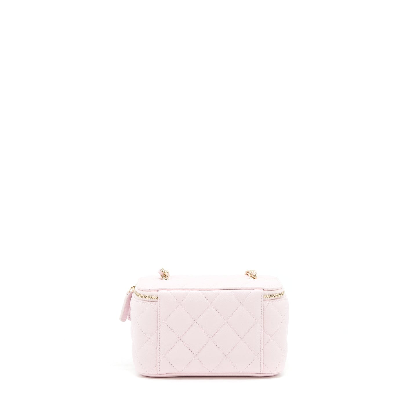 Chanel 22P Long Vanity Logo Caviar Light Pink Handbag
