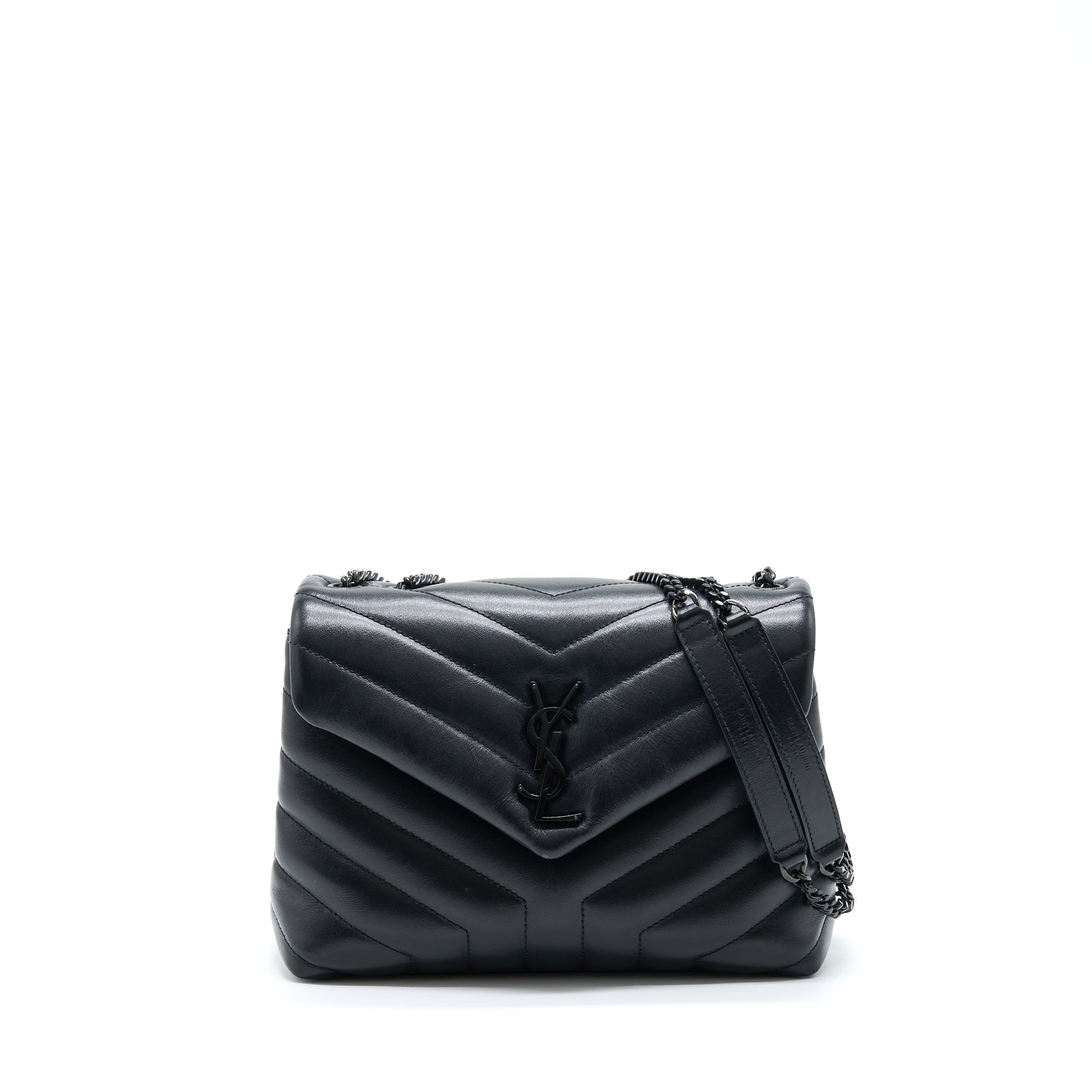 YSL Saint Laurent Loulou Purse With Hardware Travel Bag Black