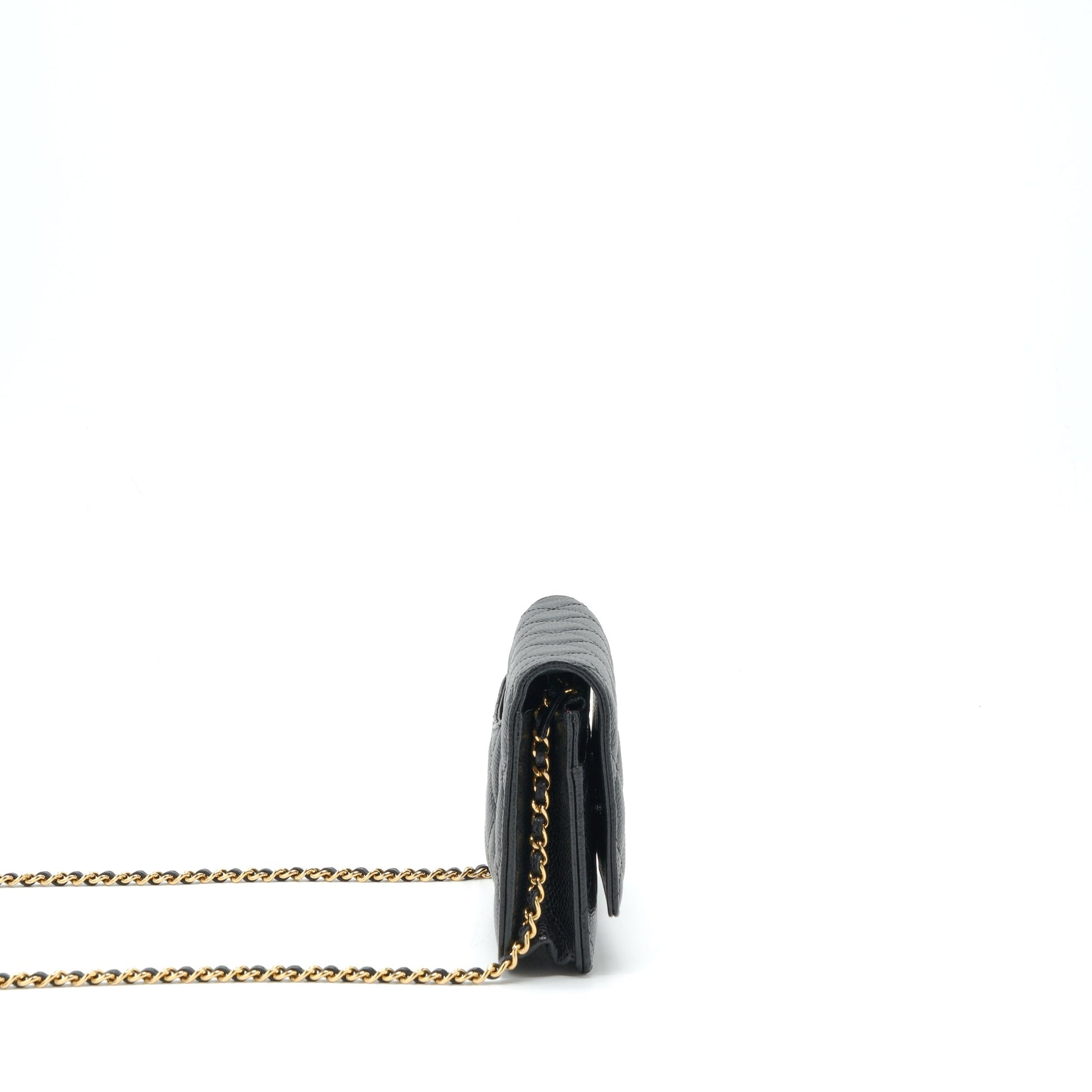 Chanel Classic On Caviar GHW Black Wallet Case Ghw 3