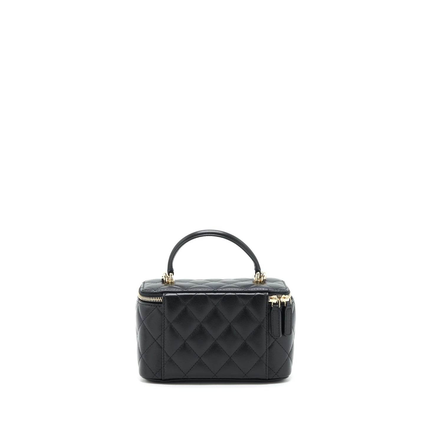 Chanel Top Handle Long Vanity Lambskin LGHW Black Handbag Lghw 1