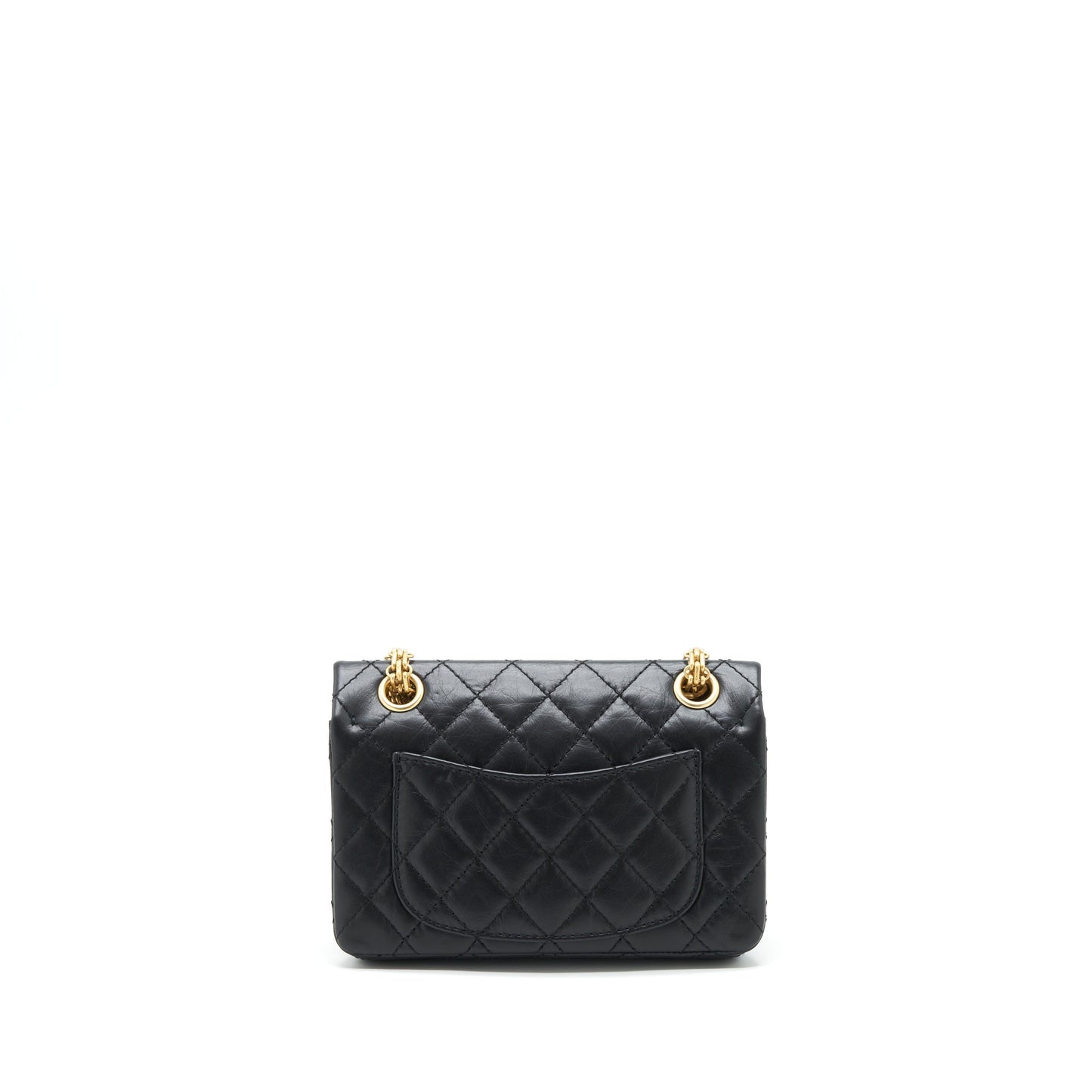 Chanel 2.55 Reissue Flap Aged Calfskin Brushed Black Shoulder Bag