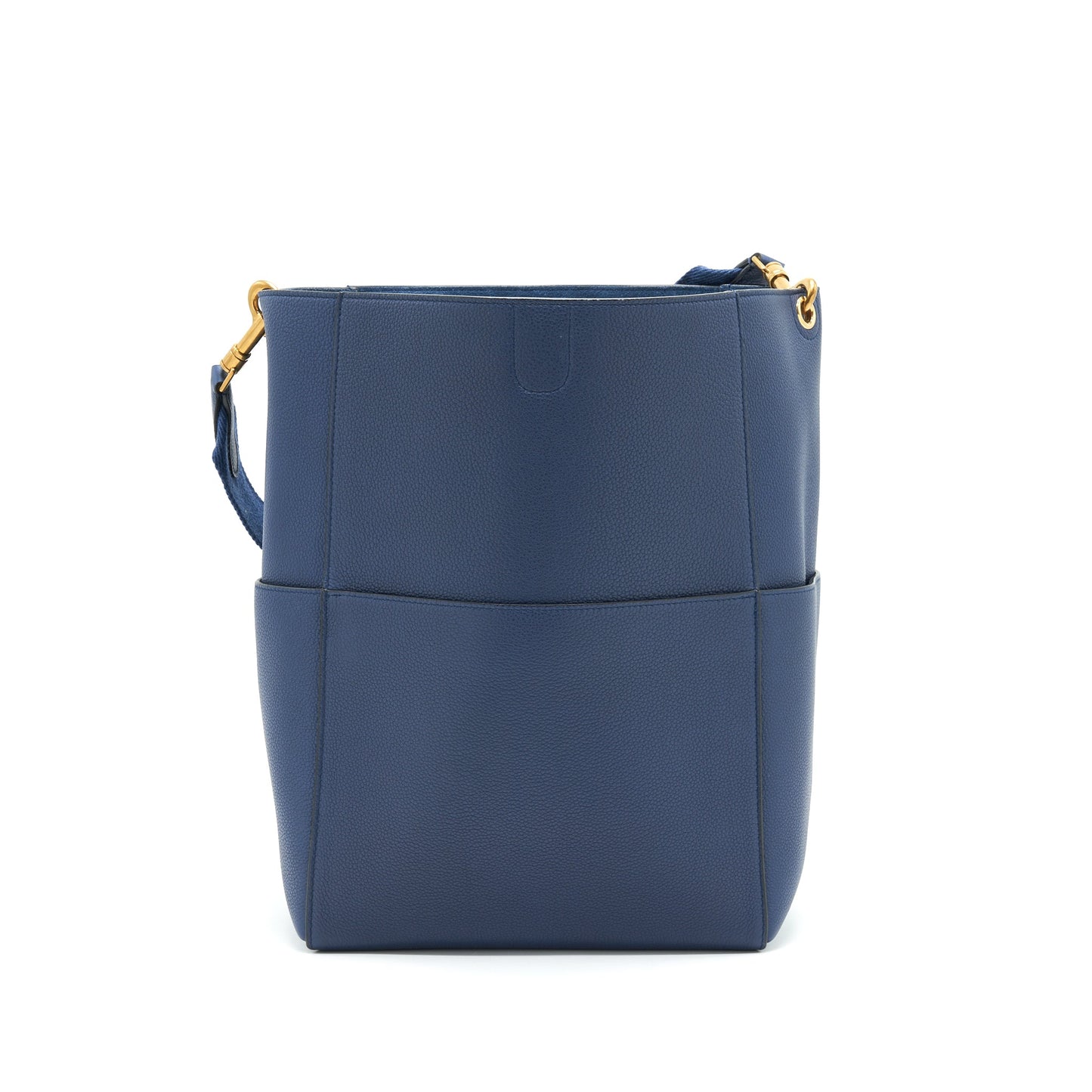 Celine Sangle Purse Navy New Handbag Logo Bucket Bucket Bag