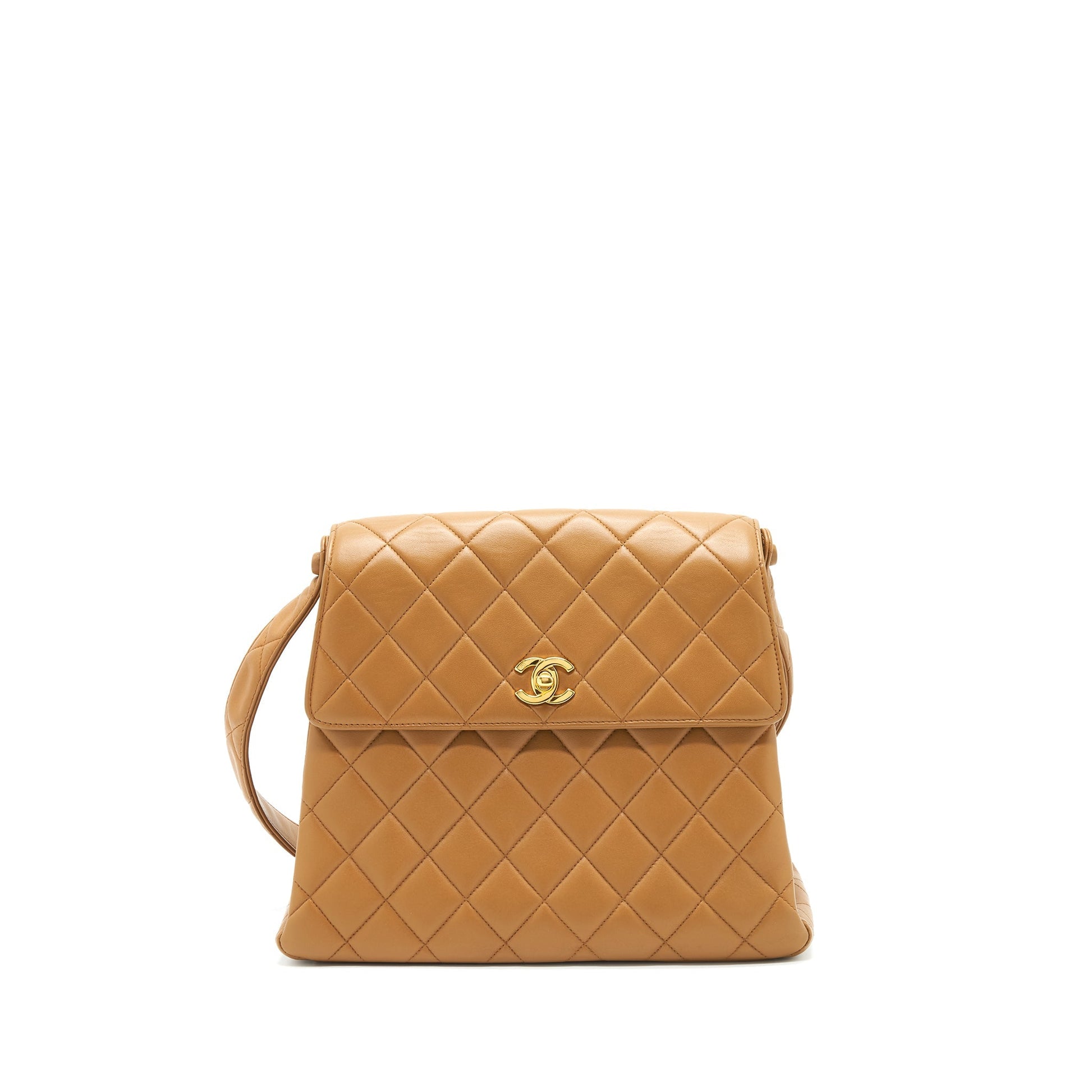 Chanel Kelly Dark GHW Beige Shoulder Bag