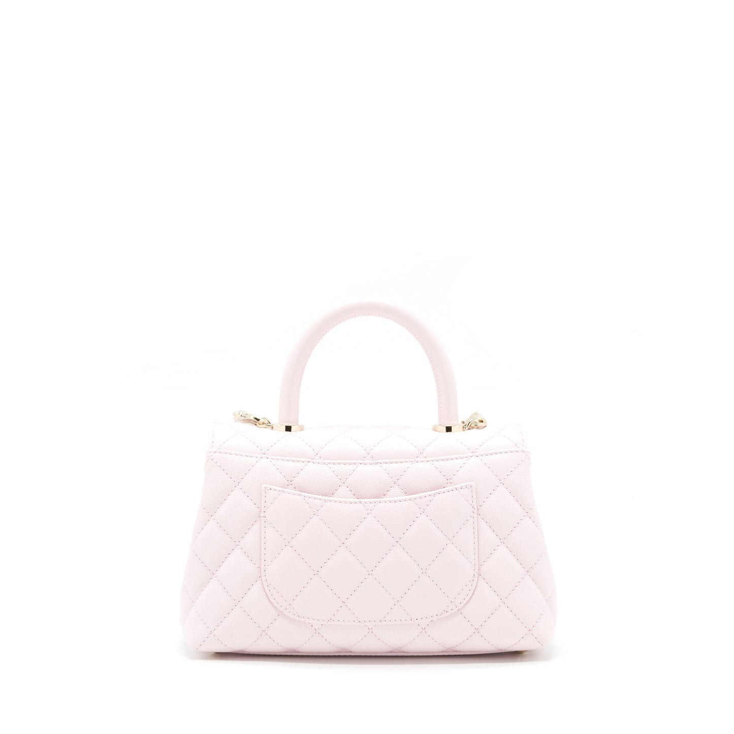Chanel 22P Coco Handle Caviar Light LGHW Pink Small Handbag Microchip 1