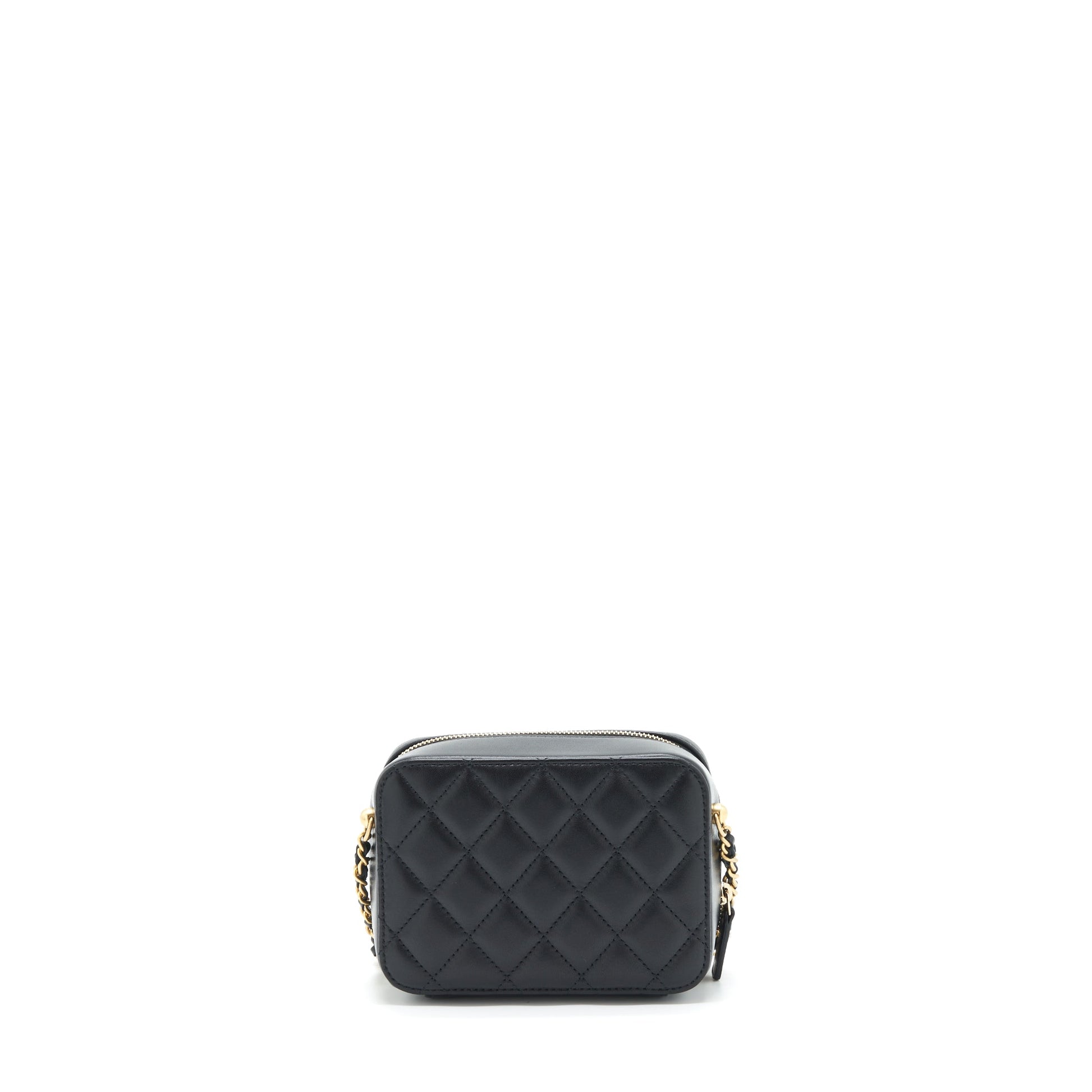 Chanel Pearl Crush Camera Lambskin GHW Black Crossbody Bag