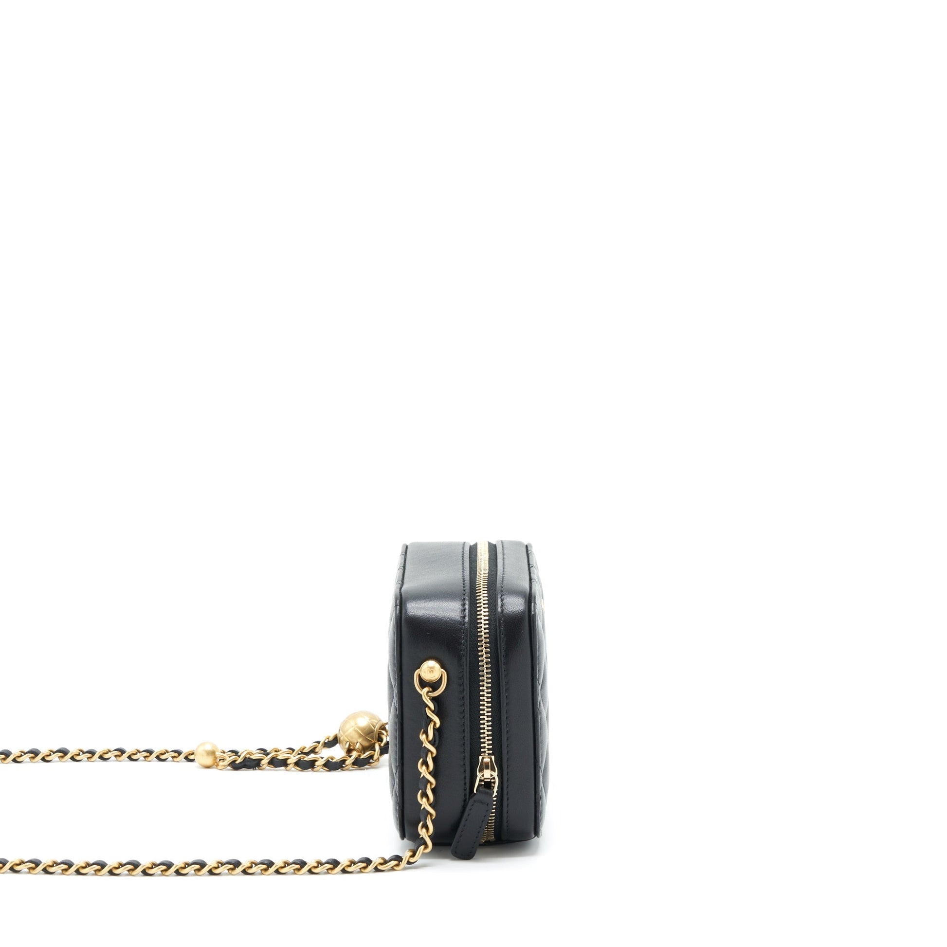 Chanel Pearl Crush Camera Lambskin GHW Black Crossbody Bag