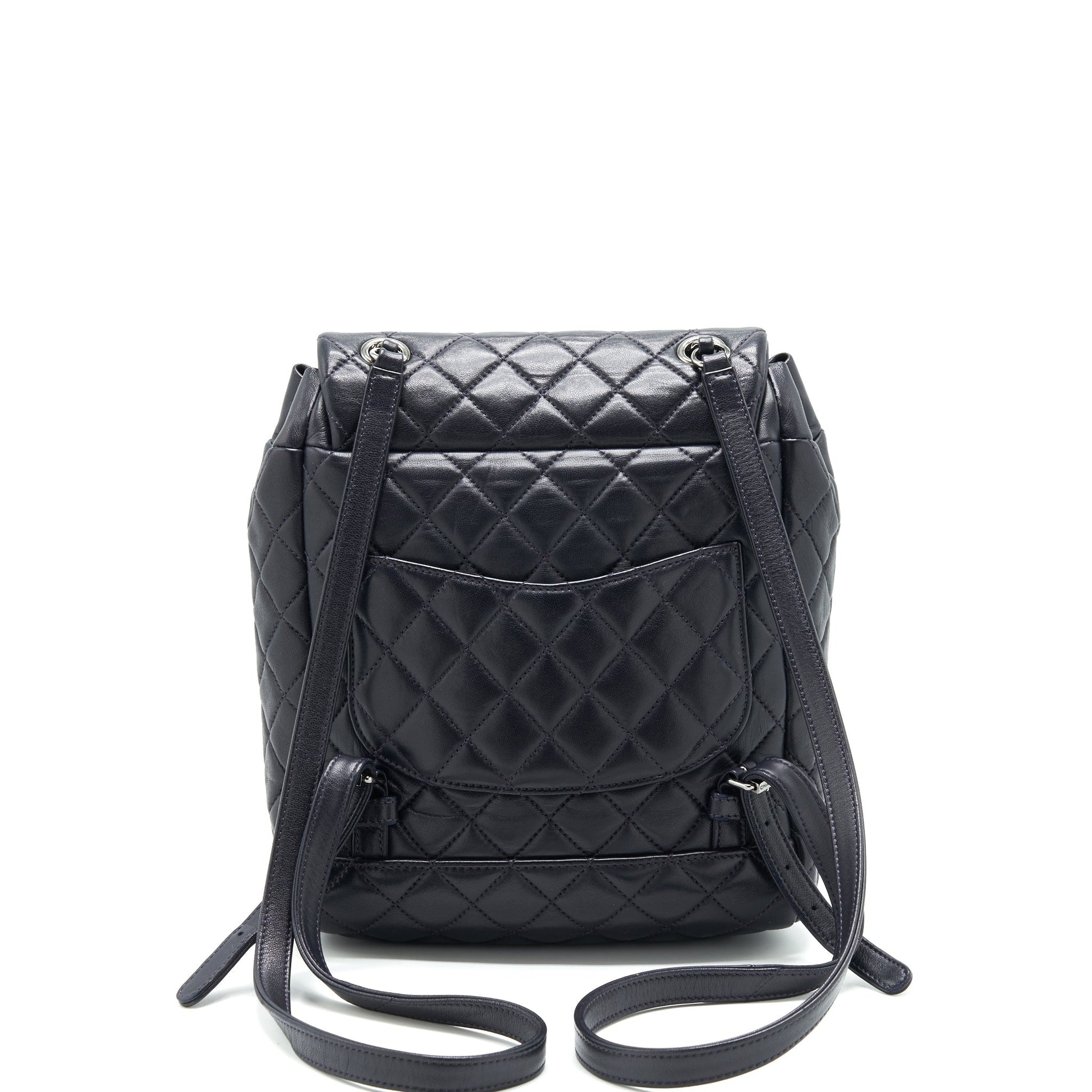 Chanel Quilted Urban Spirit Backpack Lambskin SHW Black