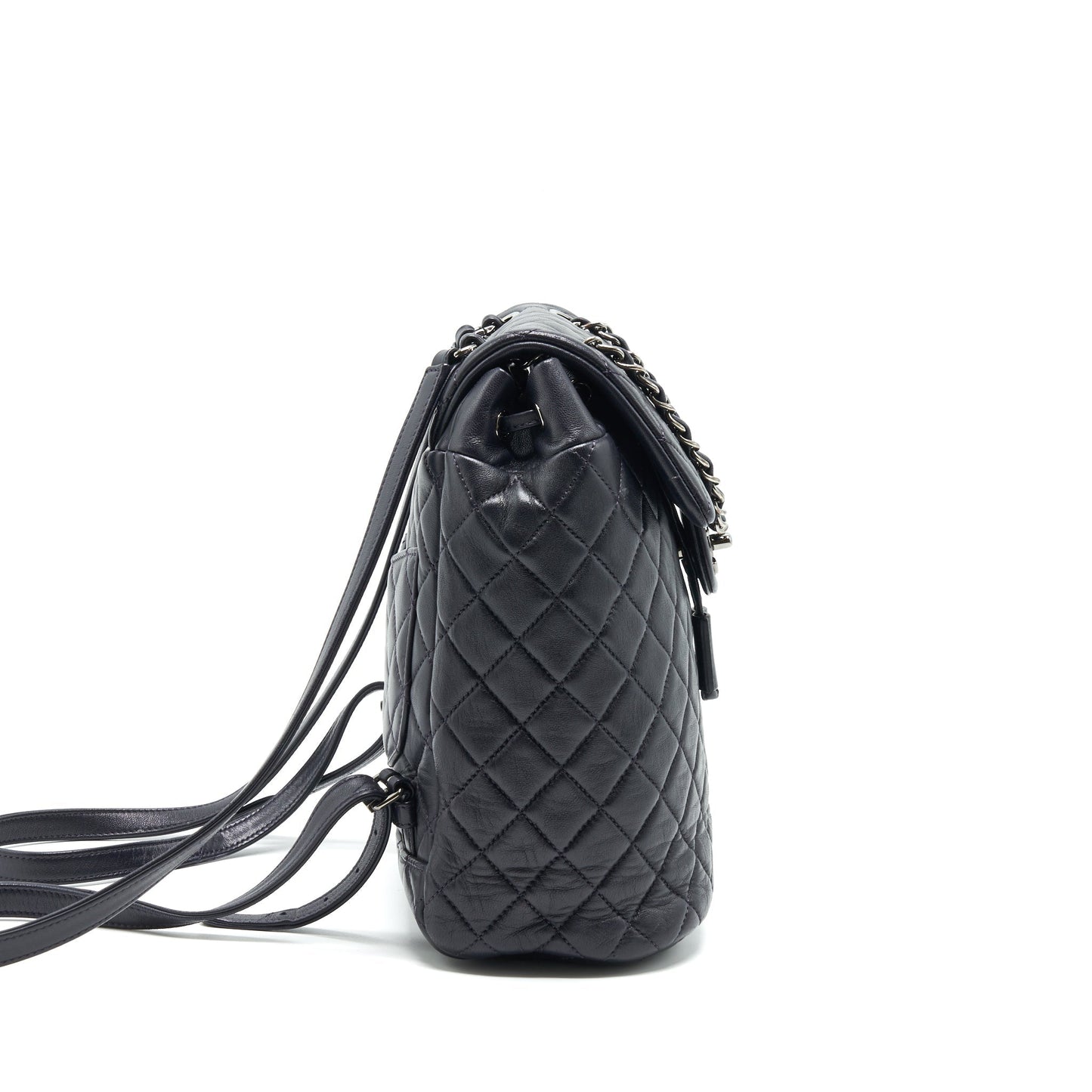 Chanel Quilted Urban Spirit Backpack Lambskin SHW Black