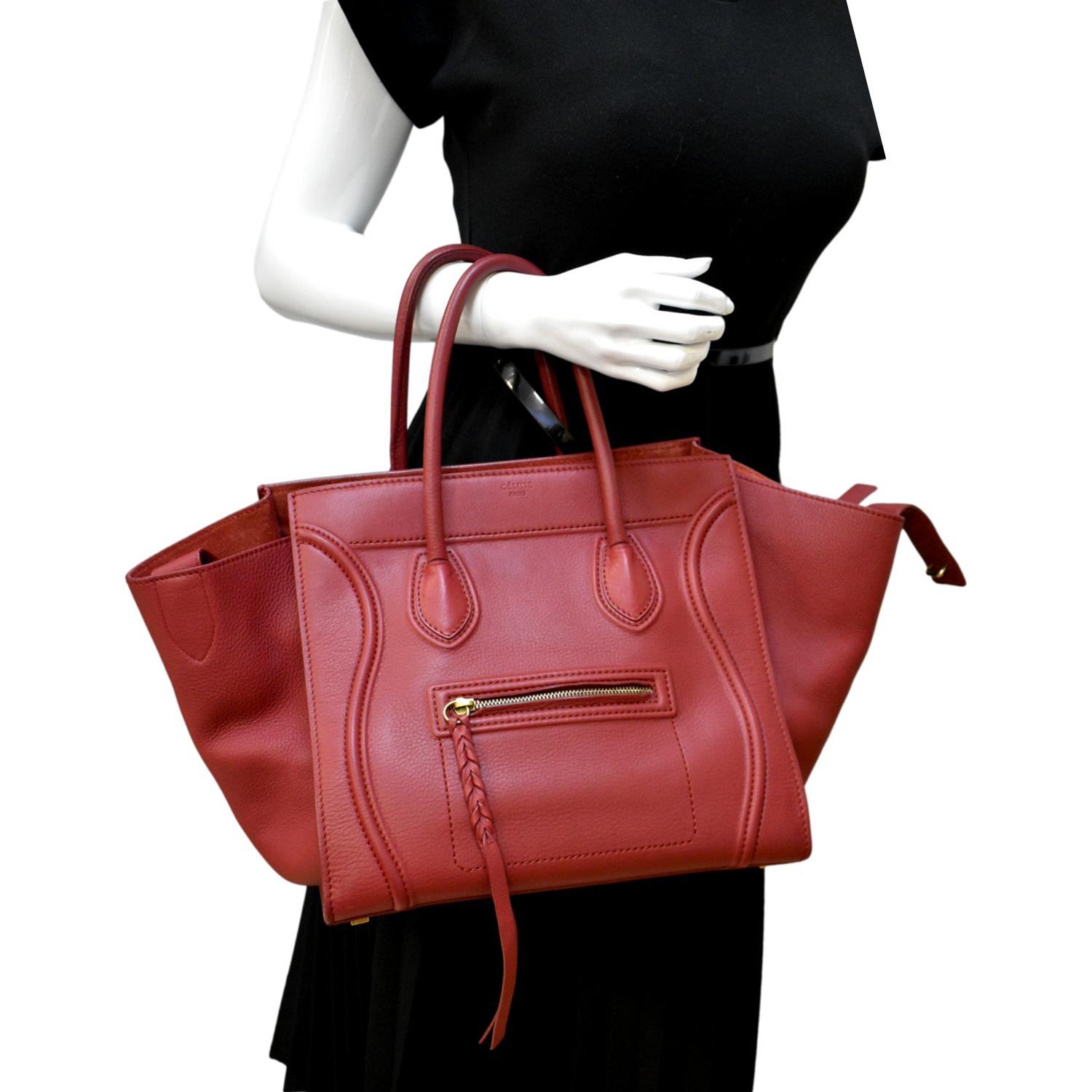 Phantom Tote Bag Leather Red