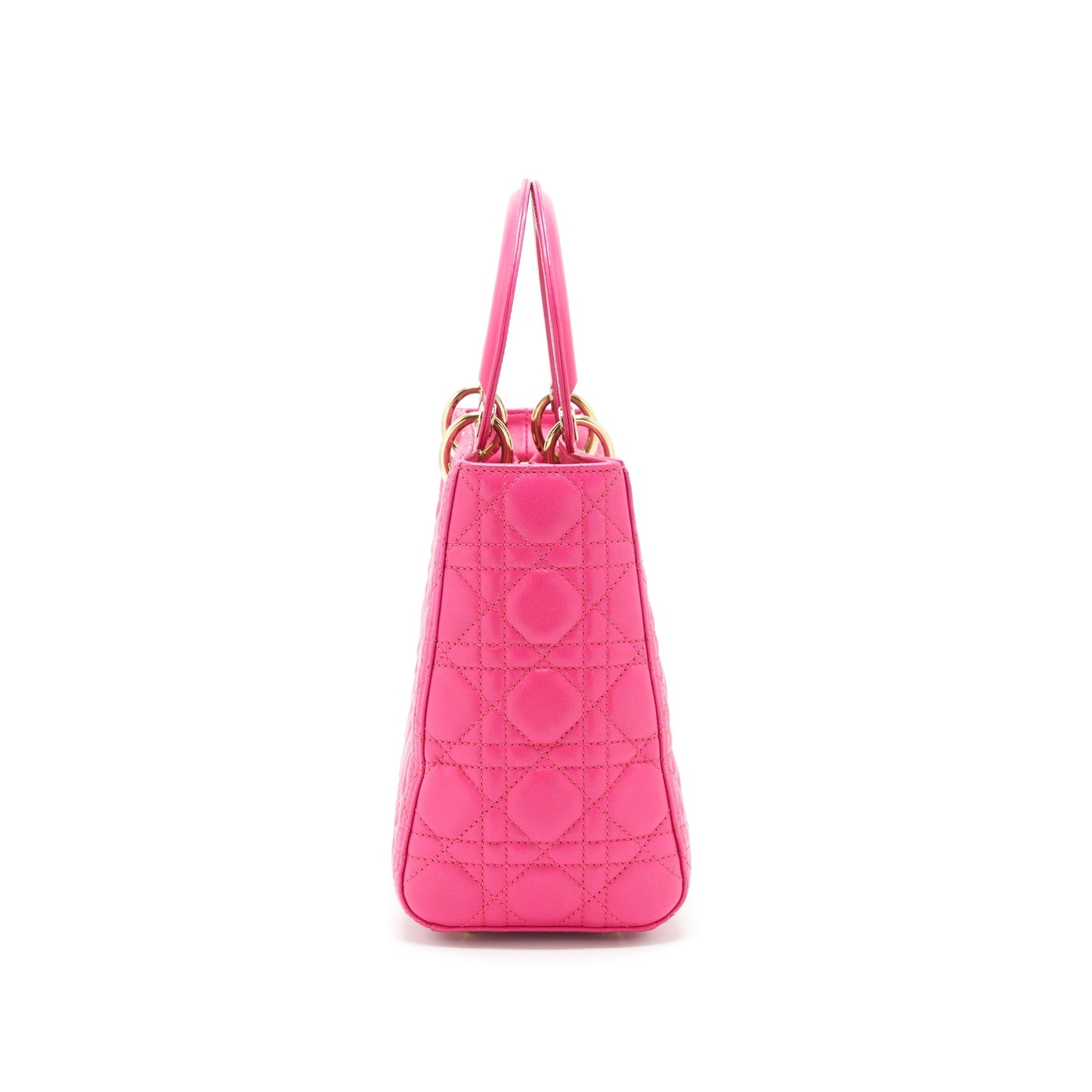 Dior Lady Purse Handbag Pink Medium Travel Bag