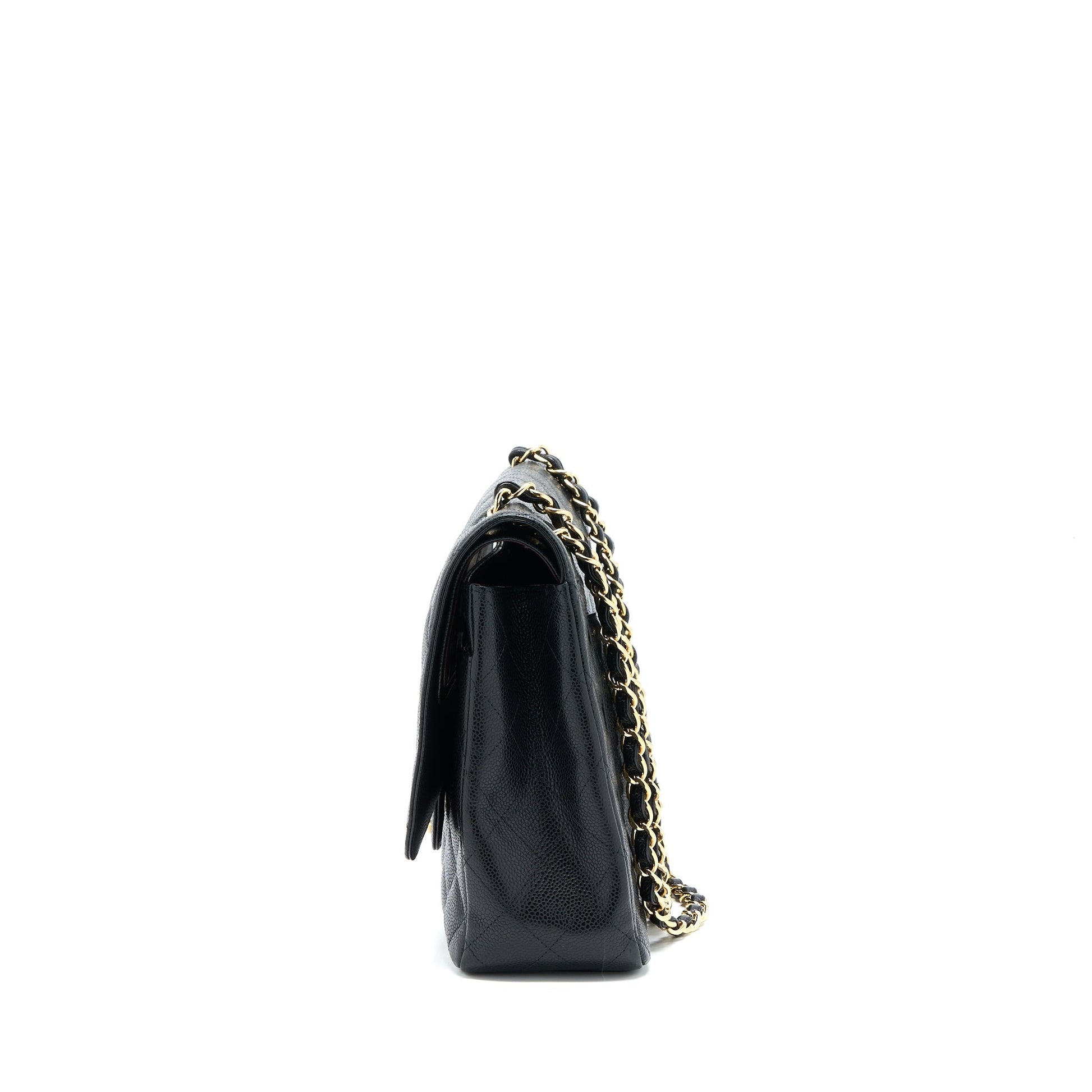 Chanel Maxi Classic Double Flap Caviar GHW Black Shoulder Bag
