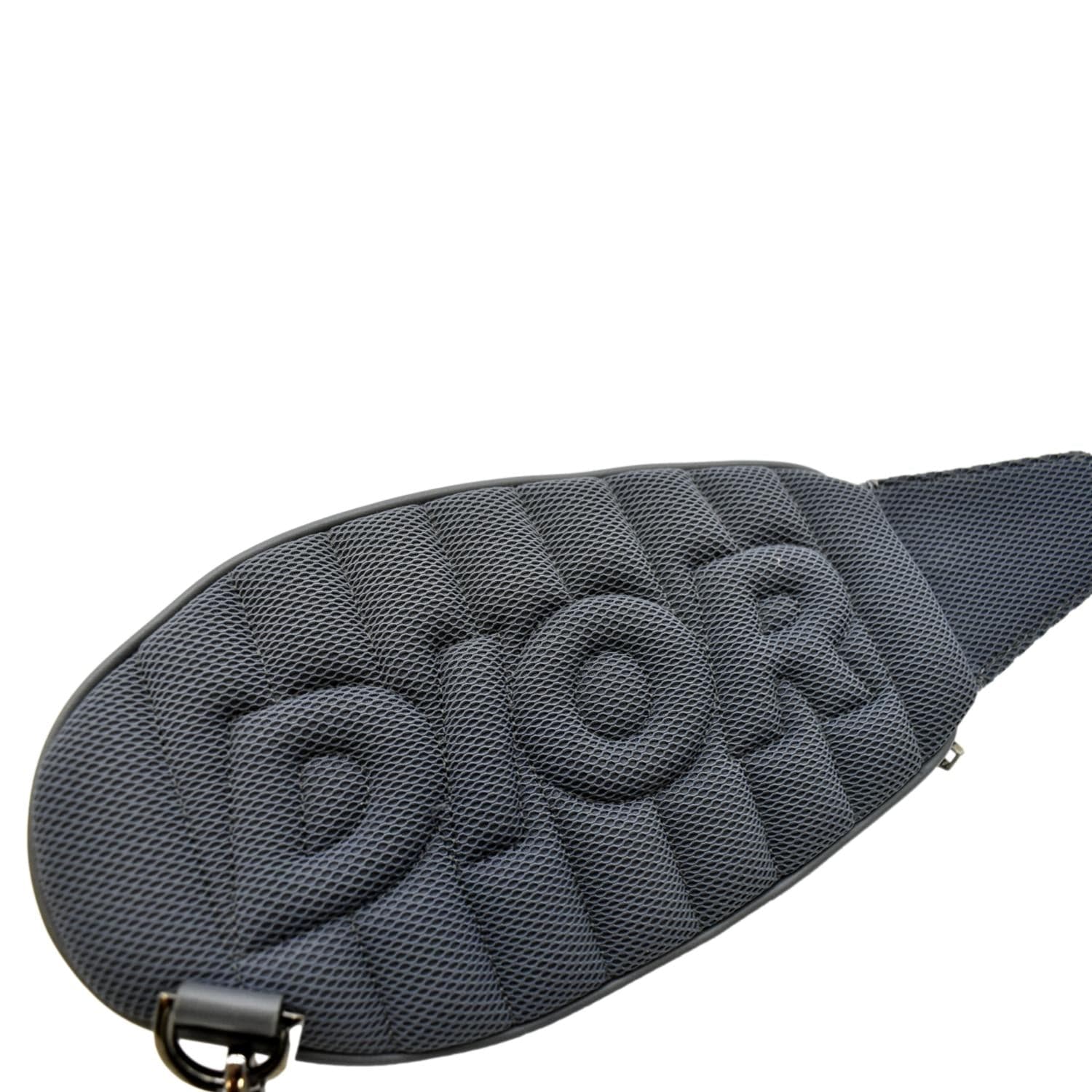 Dior Scarab Calfskin Crossbody Bag Grey Leather Gray
