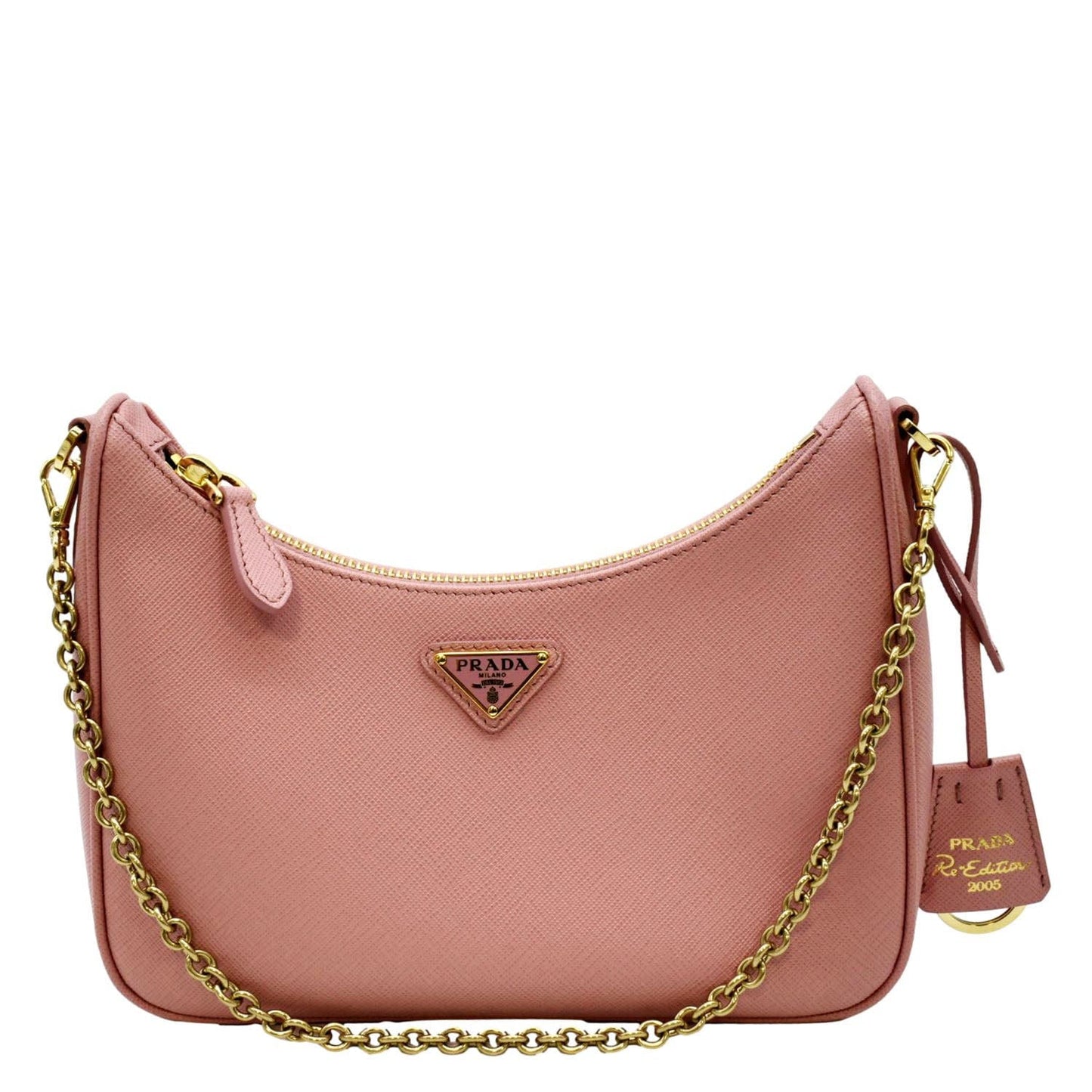 Prada Re Edition Suffiano Shoulder Bag Rose Leather Pink