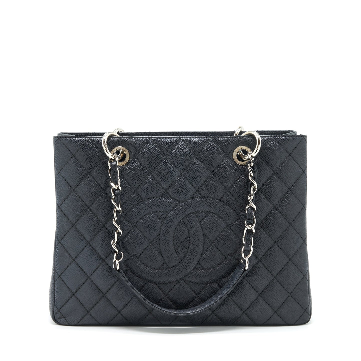 Chanel Grand Shopping GST Caviar SHW Black Tote Bag
