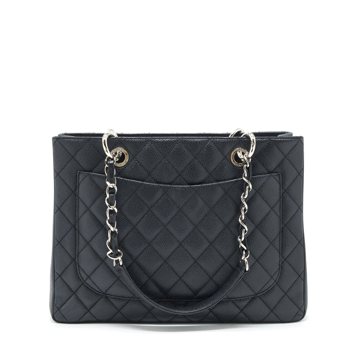 Chanel Grand Shopping GST Caviar SHW Black Tote Bag