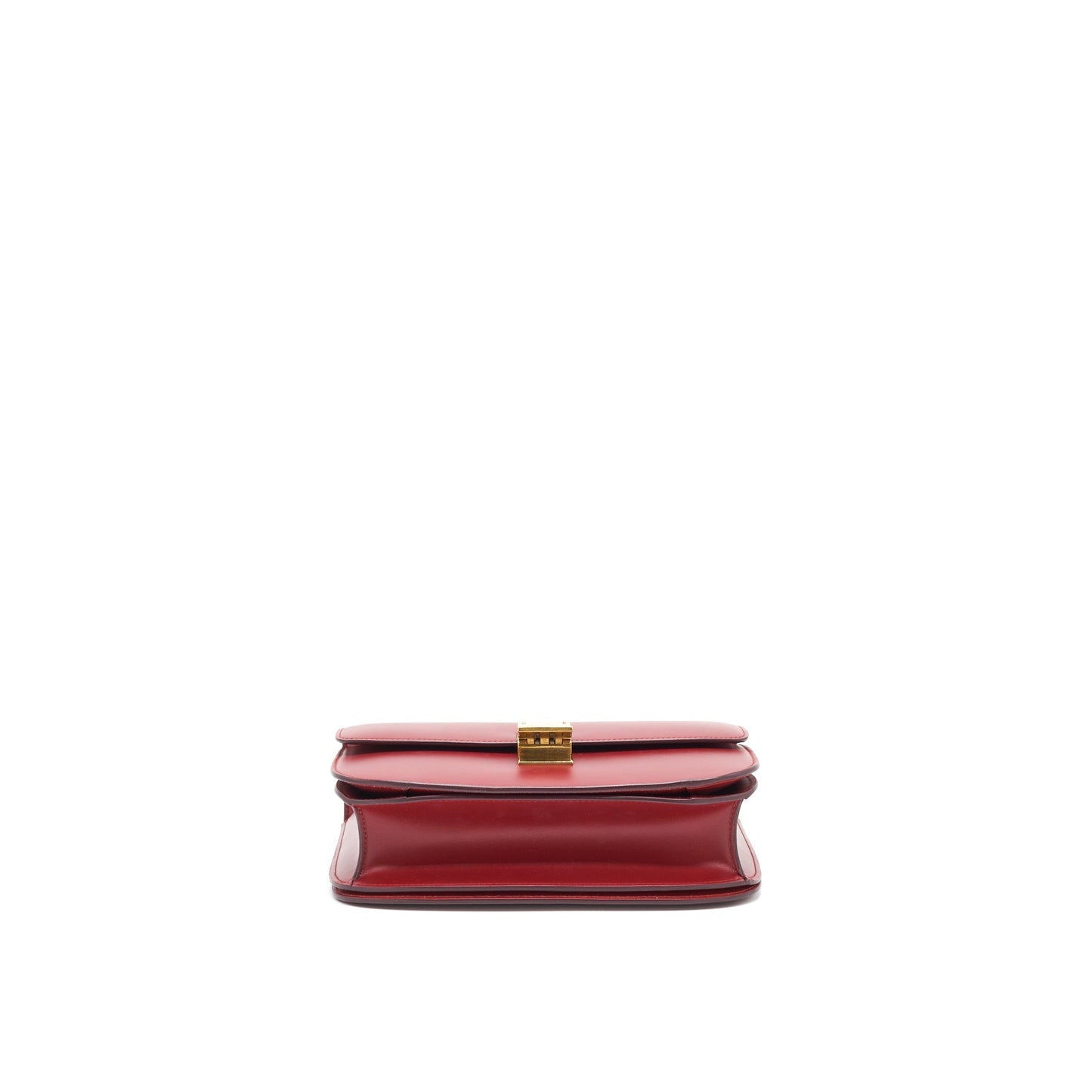 Celine Classic Box Purse Handbag Red Medium Travel Bag