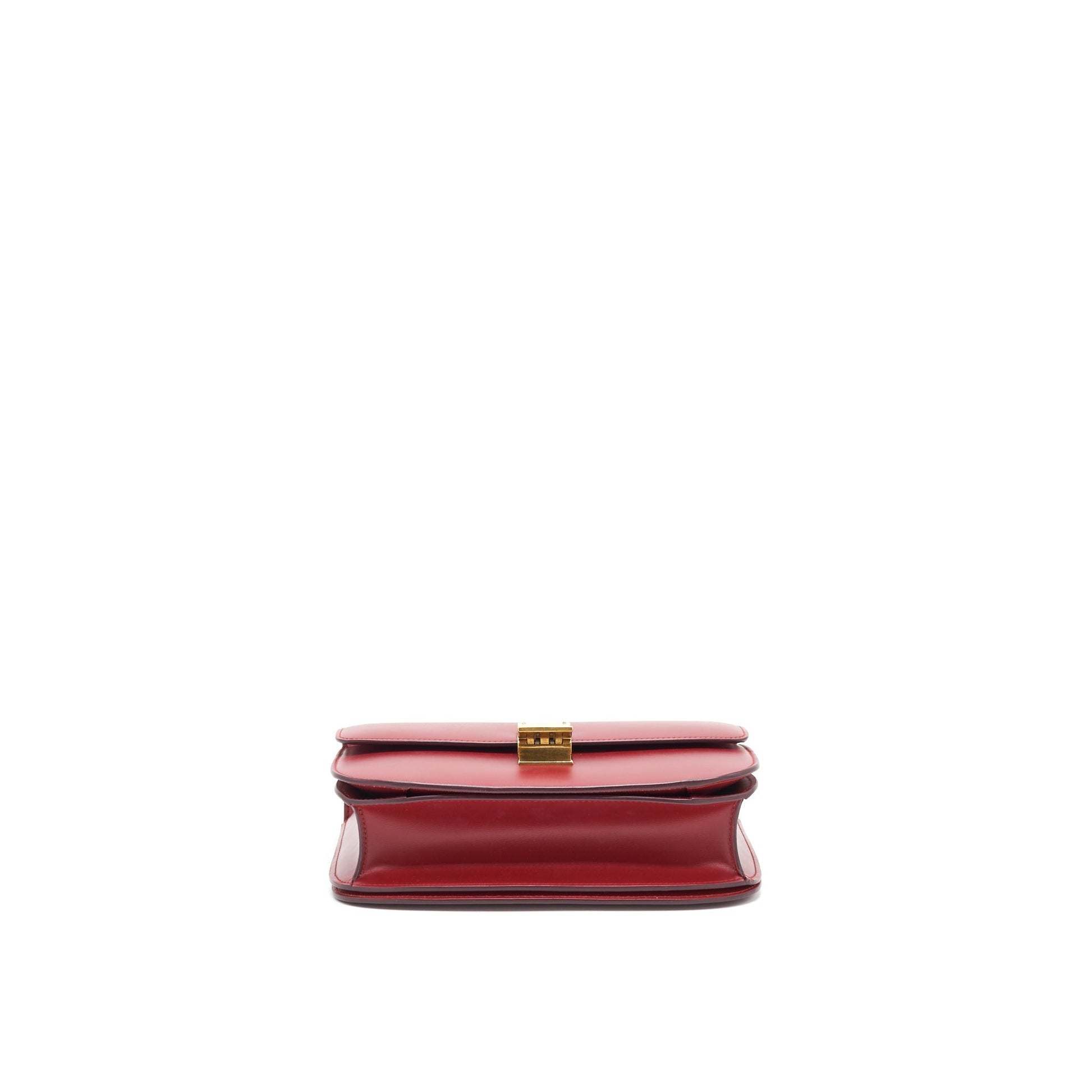 Celine Classic Box Purse Handbag Red Medium Travel Bag