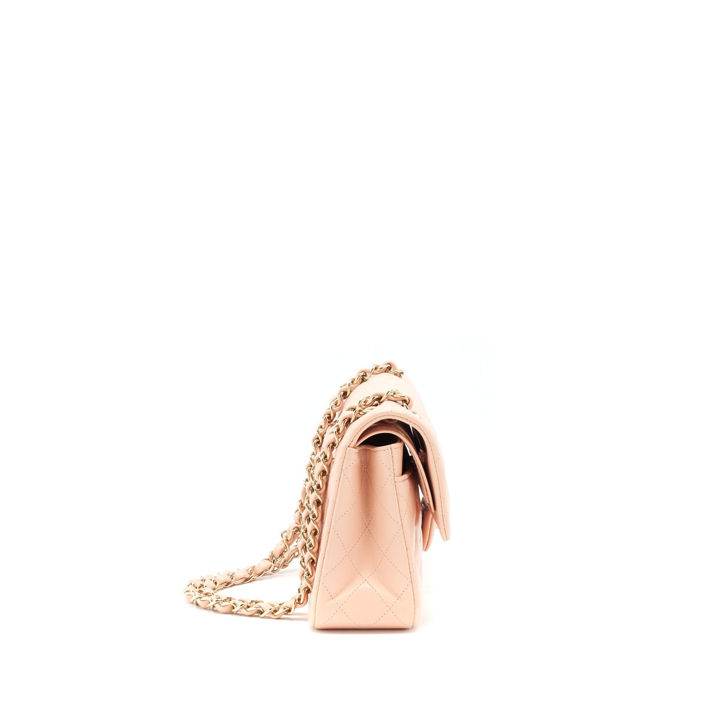Chanel Classic Double Flap Lambskin LGHW Pink Small Shoulder Bag