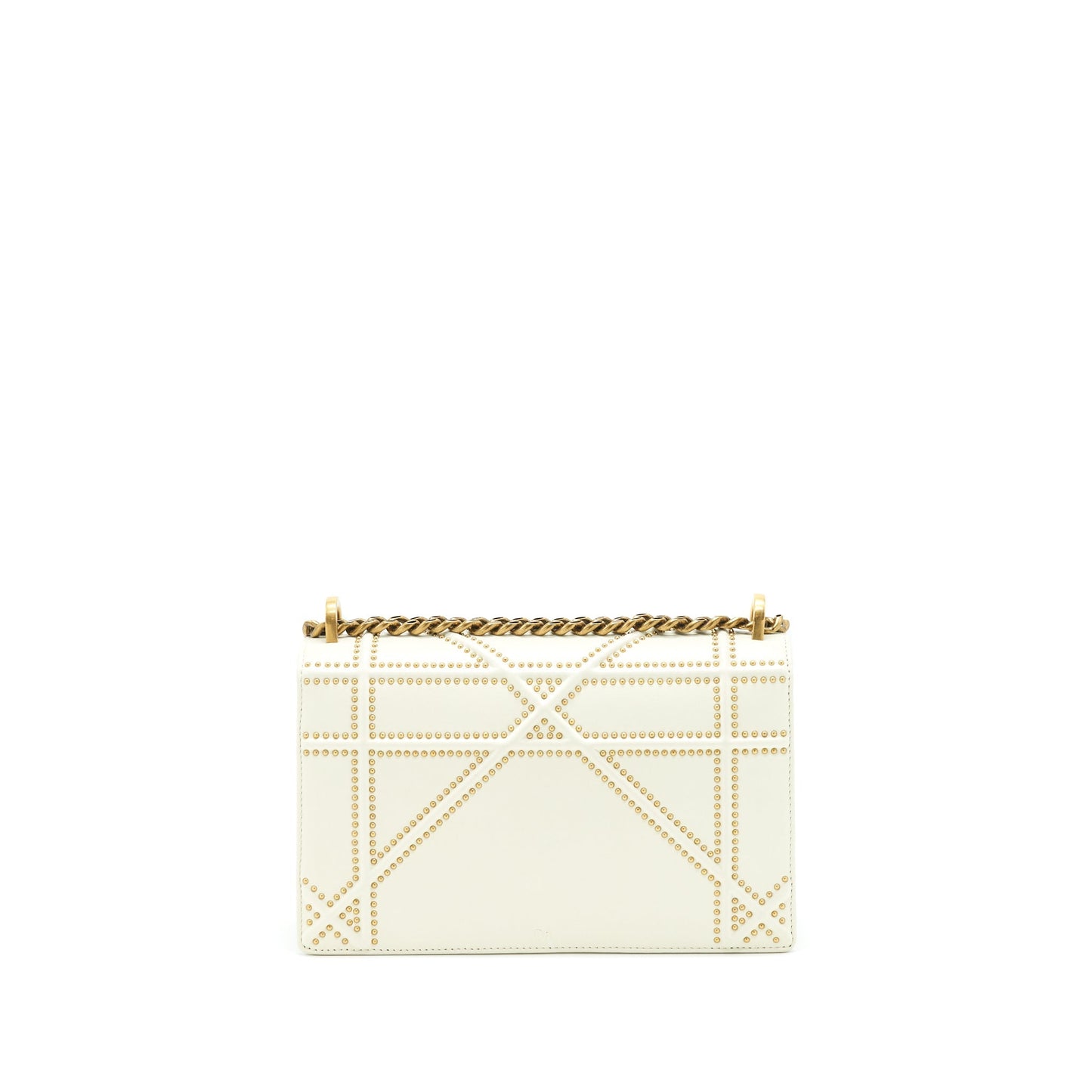 Dior Studded ama Handbag White Medium Travel Bag