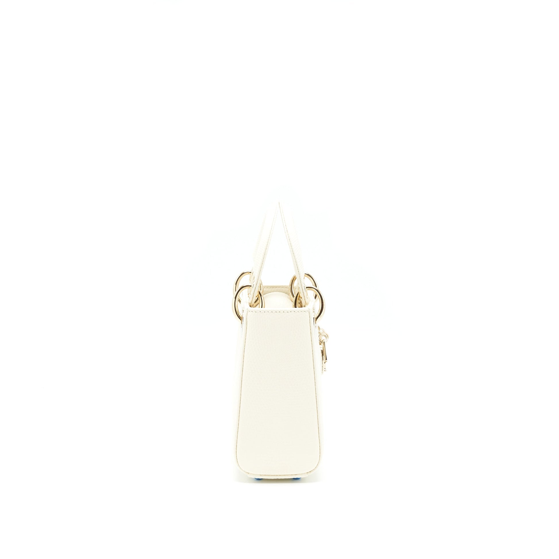 Dior Lizard Lady Handbag White Mini Travel Bag