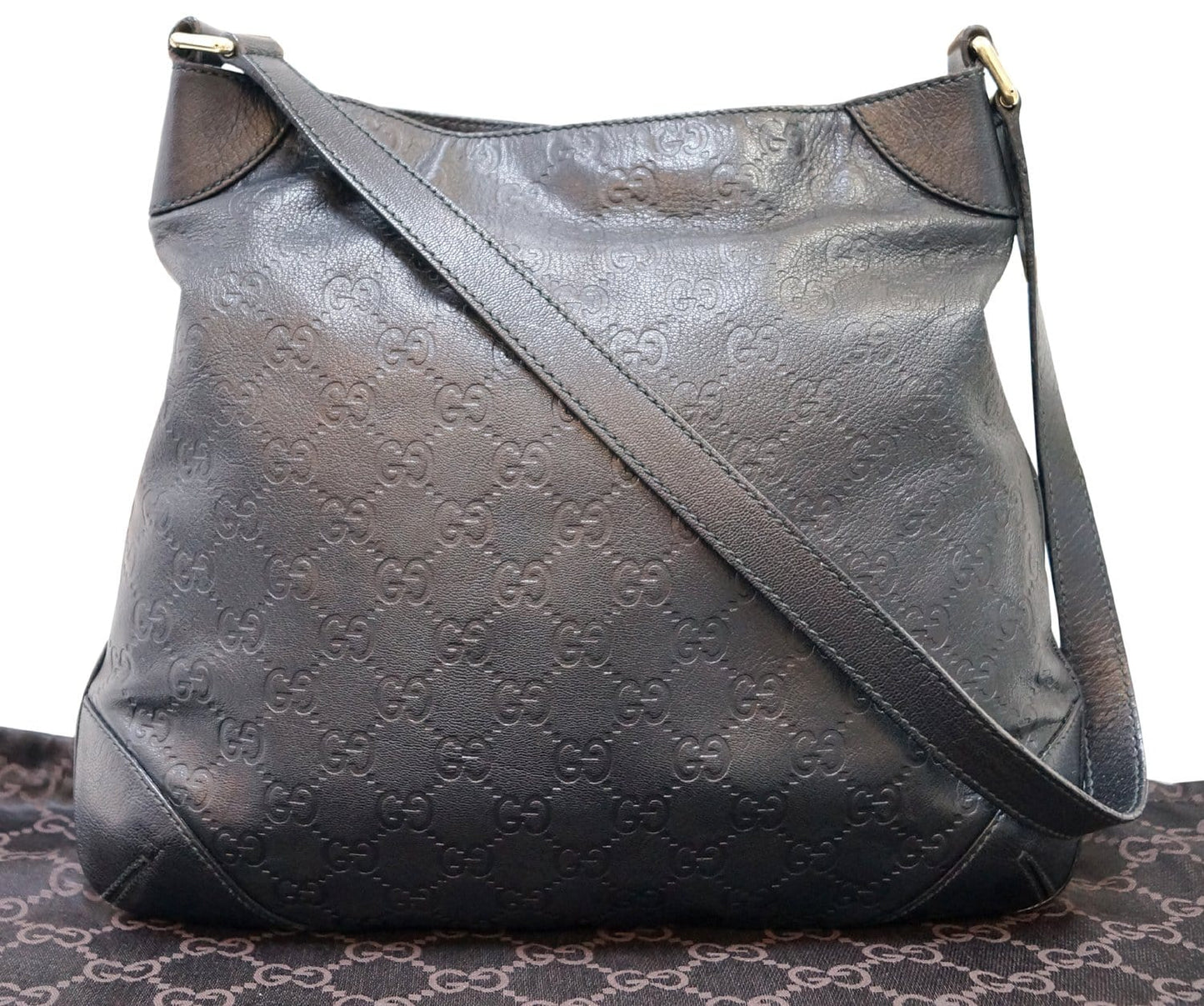 Gucci ssima Shoulder Bag Leather Black