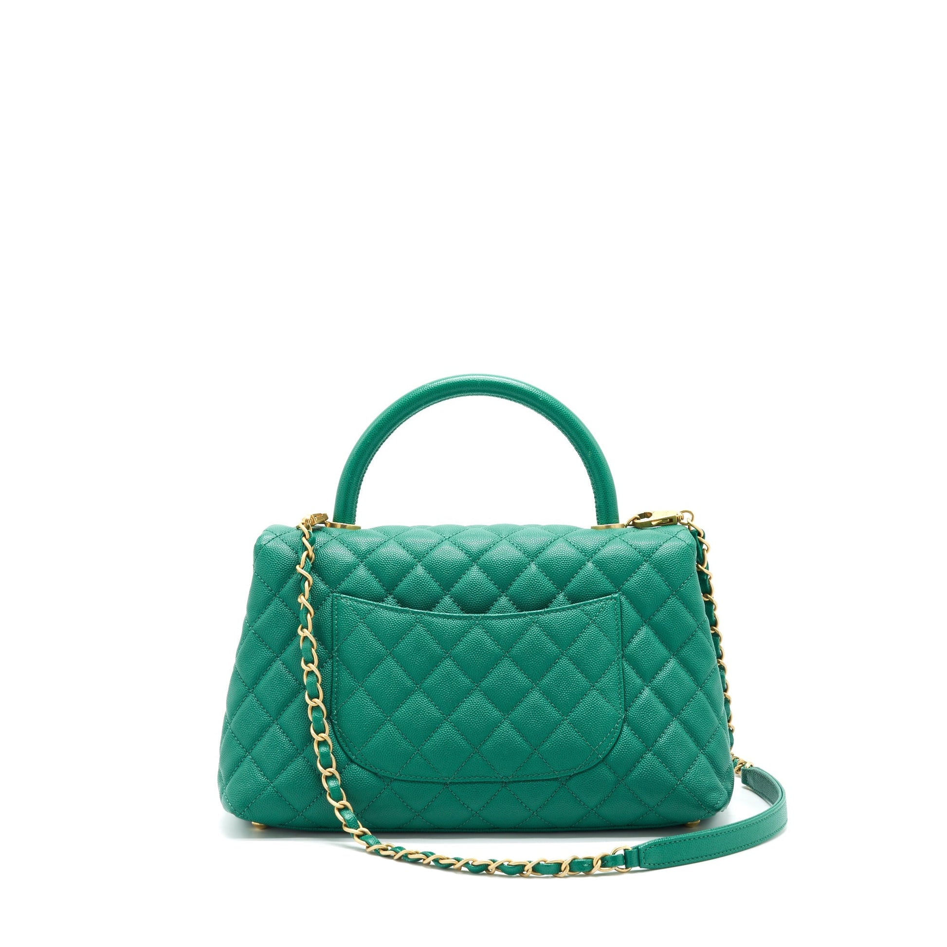 Chanel Cocohandle Flap GHW Green Shoulder Bag