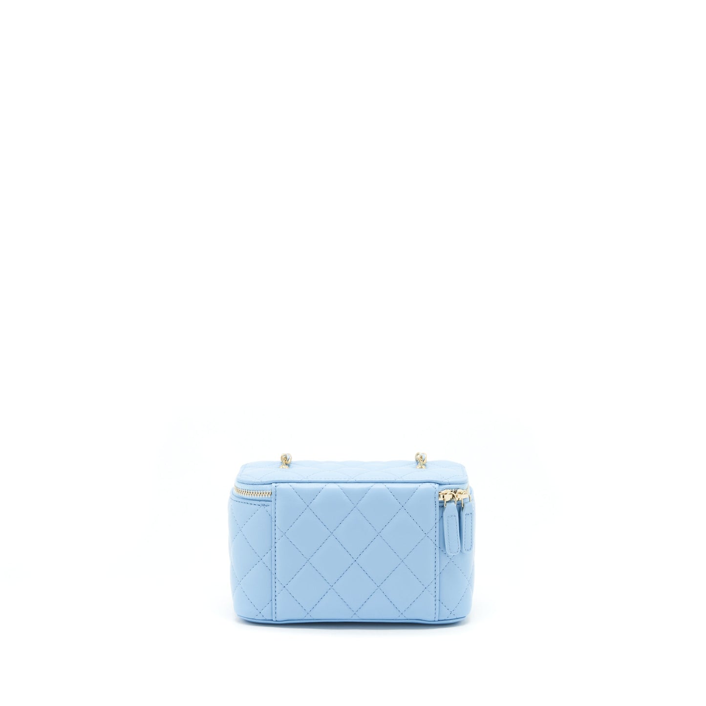 Chanel 22S Pearl Crush Long Vanity Lambskin Blue Handbag