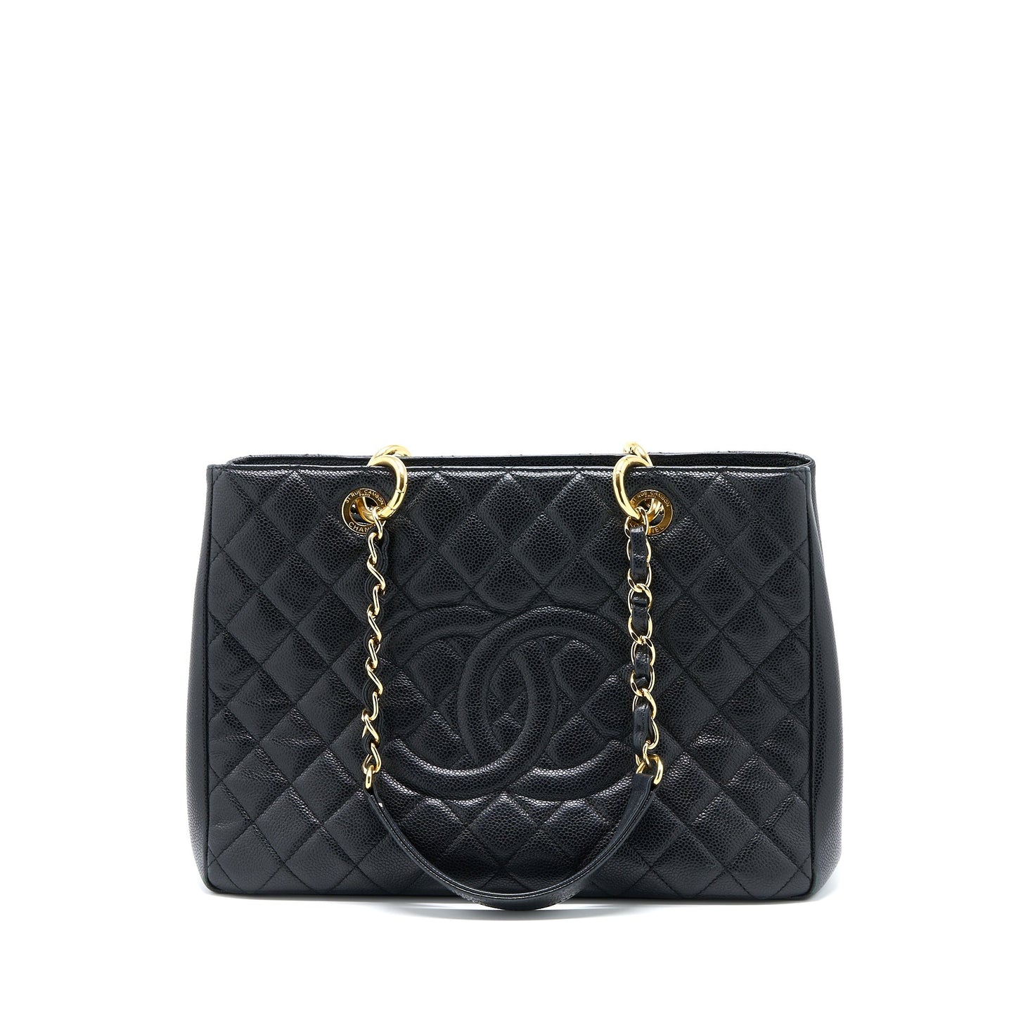 Chanel Grand Shopping Caviar GHW Black Tote Bag Ghw 5