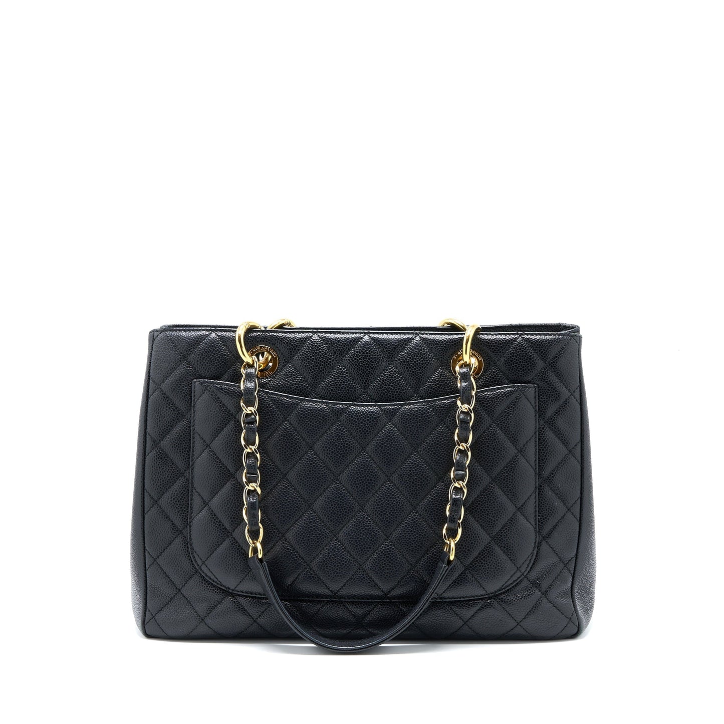 Chanel Grand Shopping Caviar GHW Black Tote Bag Ghw 5