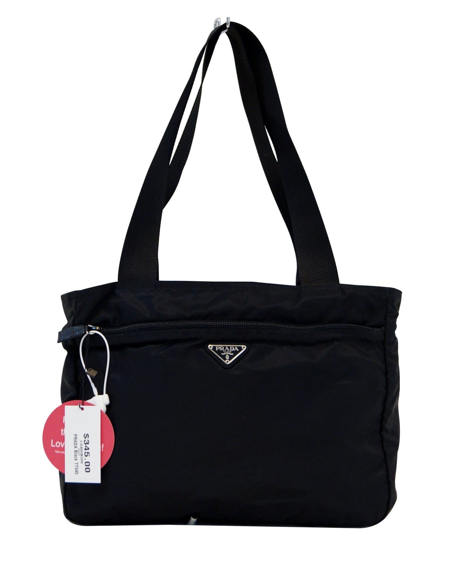 Prada Tote Shoulder Bag Nylon Black