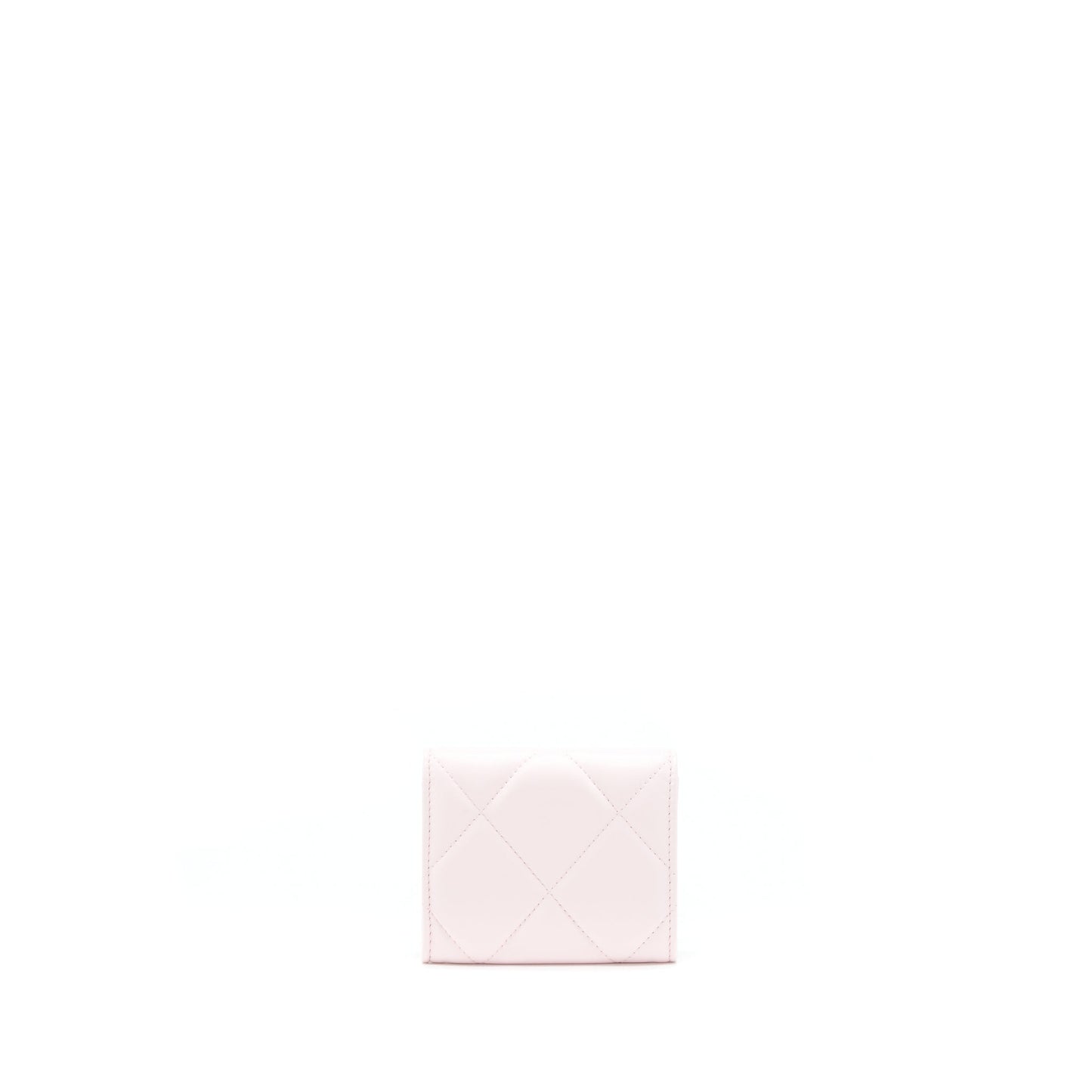 Chanel 19 Flap Cardholder Lambskin Light GHW Pink Wallet Case