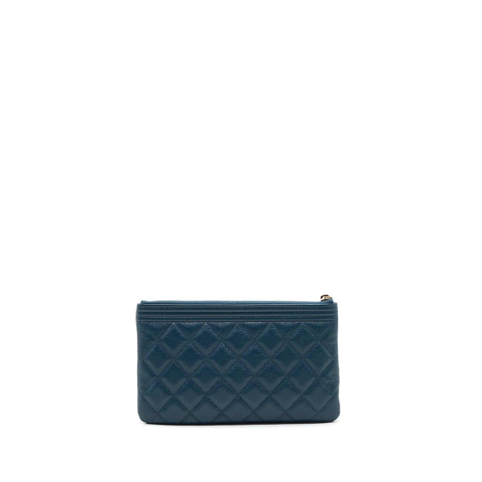 Chanel Boy Caviar Dark LGHW Green Handbag