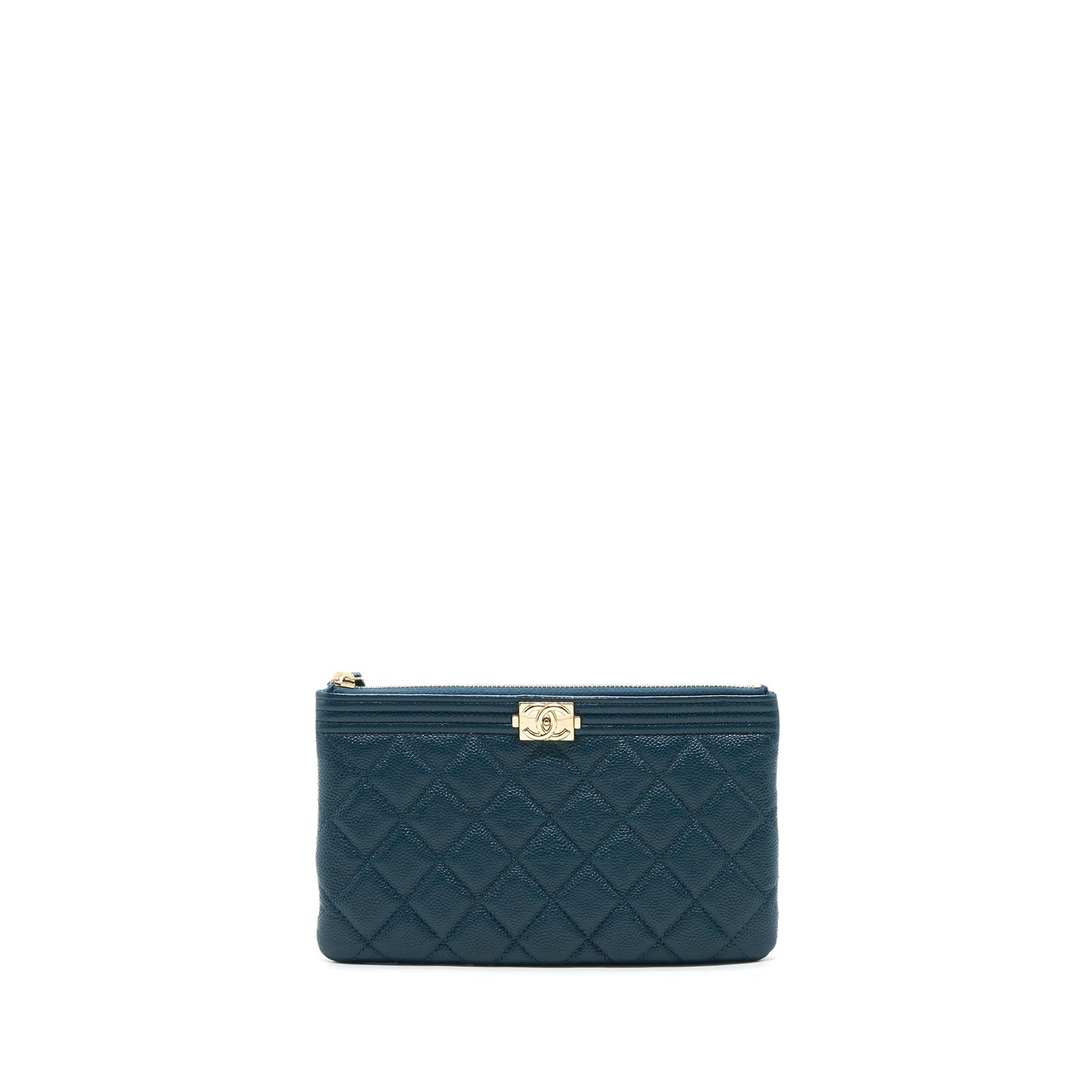 Chanel Boy Caviar Dark LGHW Green Handbag