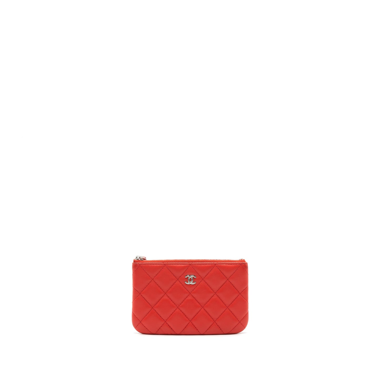 Chanel O- Lambskin SHW Red Small Handbag