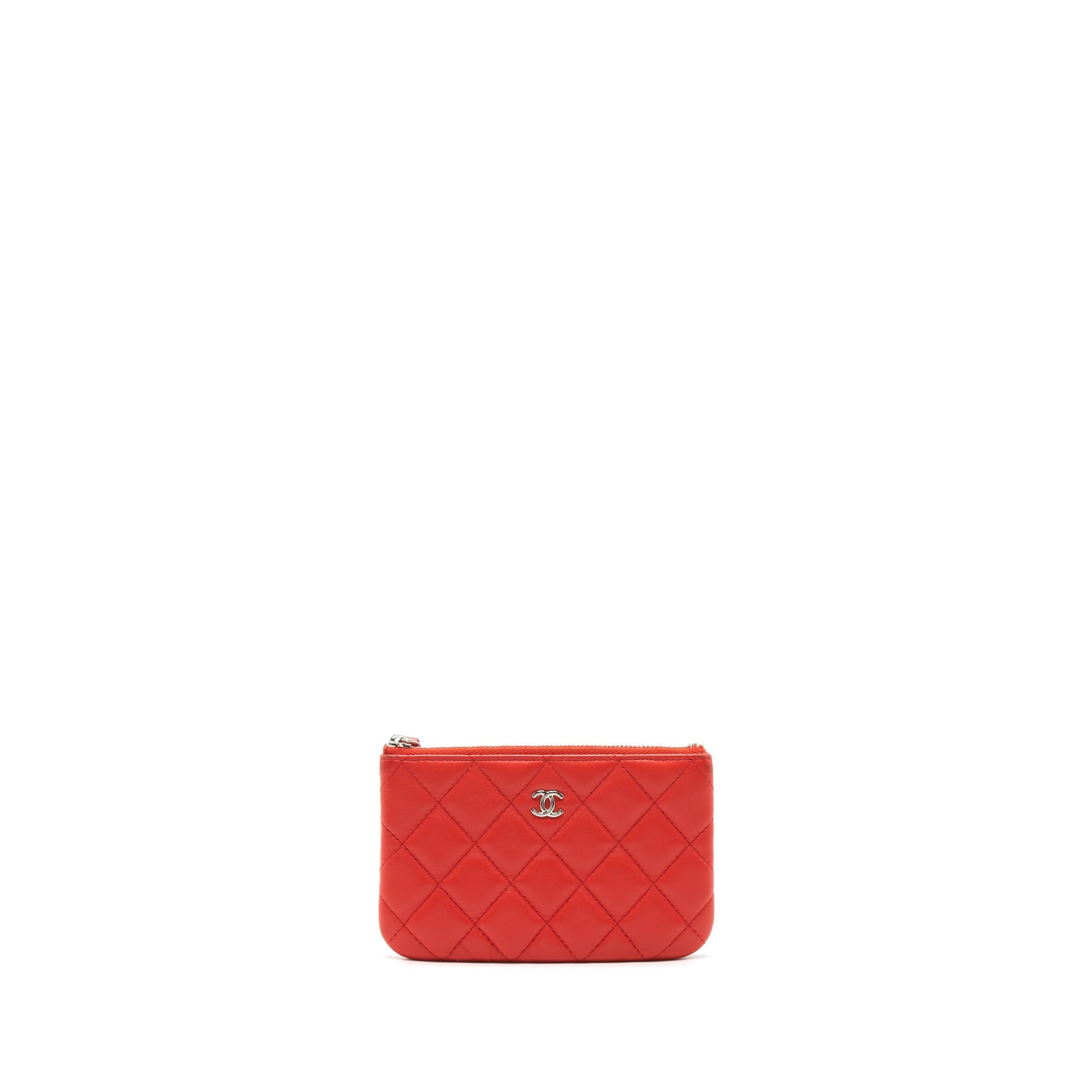 Chanel O- Lambskin SHW Red Small Handbag