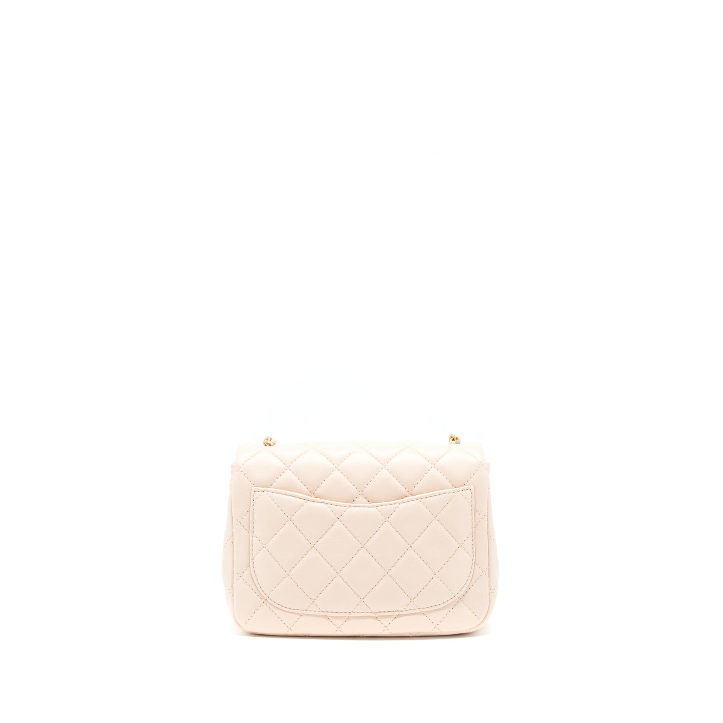Chanel 22C Pearl Crush Square Flap Lambskin Pink Shoulder Bag 3