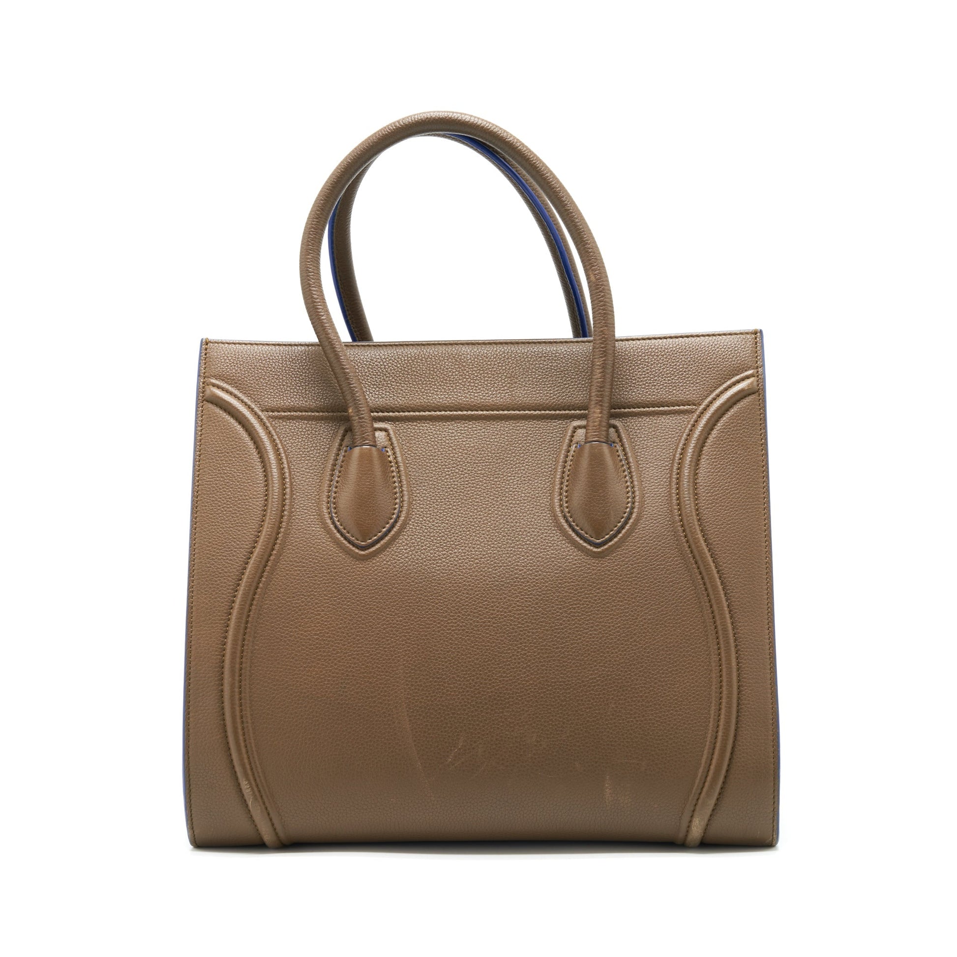 Celine Phantom Tote Purse Dark Handbag Brown Blue Tote Bag