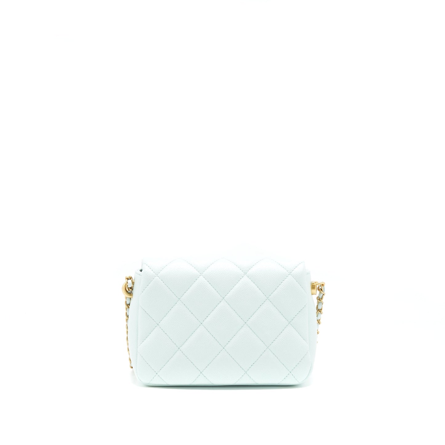 Chanel 21K My Perfect Flap Caviar Iridescent Green Shoulder Bag