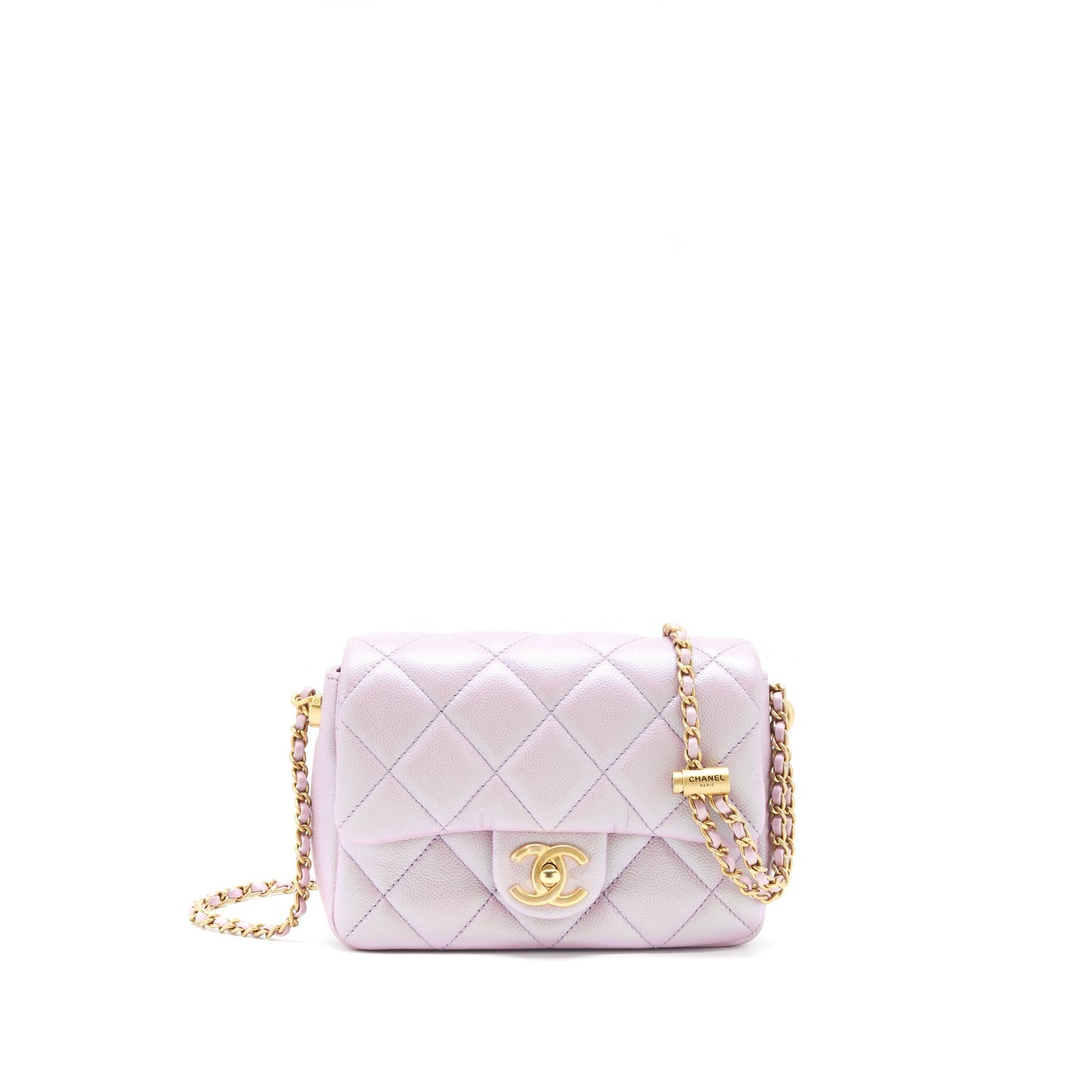 Chanel 21K My Perfect Flap Caviar GHW Pink Shoulder Bag
