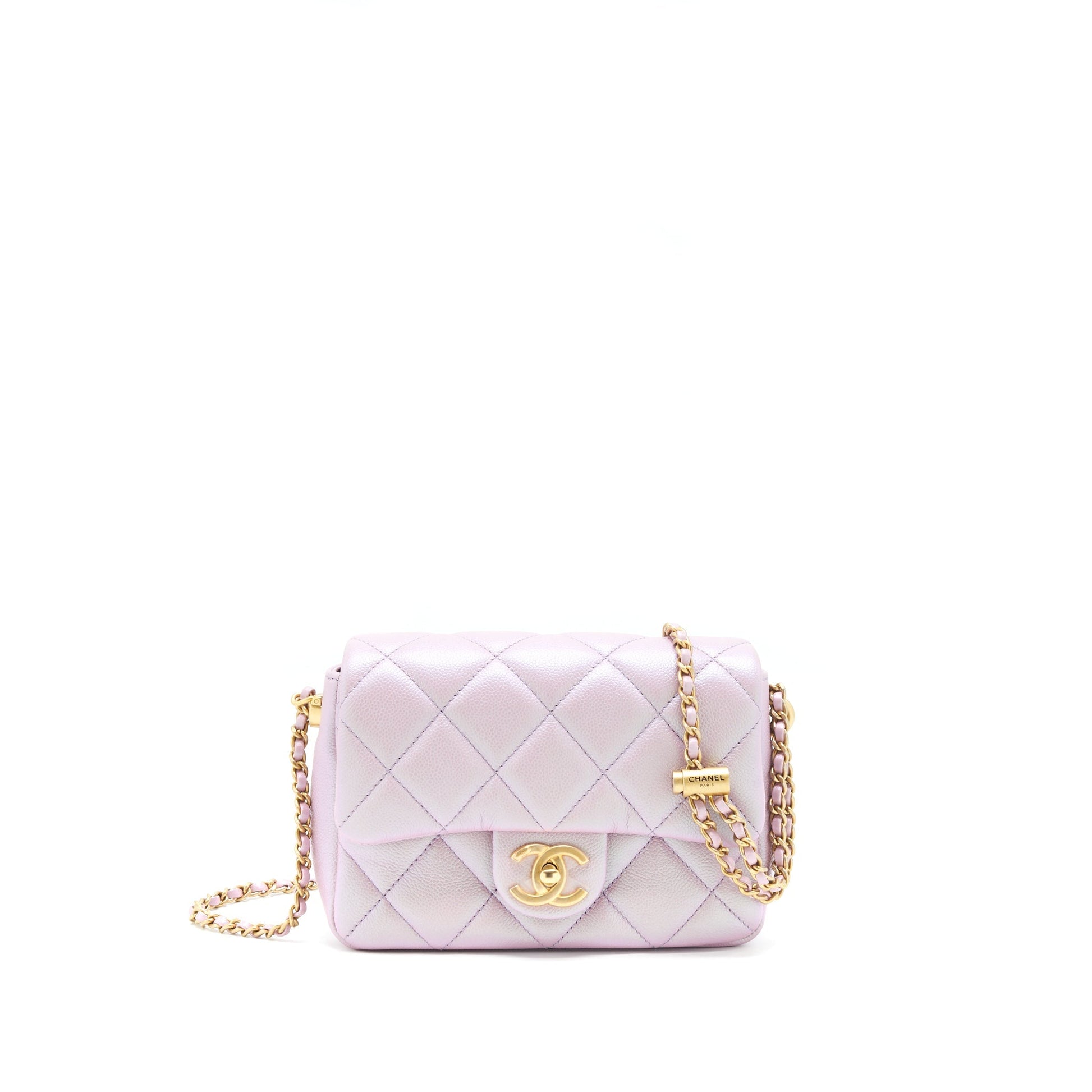 Chanel 21K My Perfect Flap Caviar GHW Pink Shoulder Bag