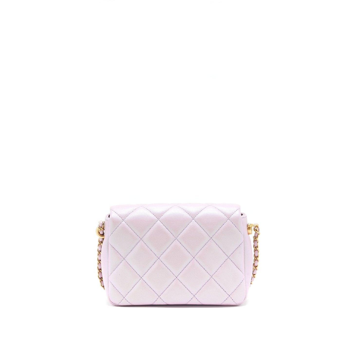 Chanel 21K My Perfect Flap Caviar GHW Pink Shoulder Bag