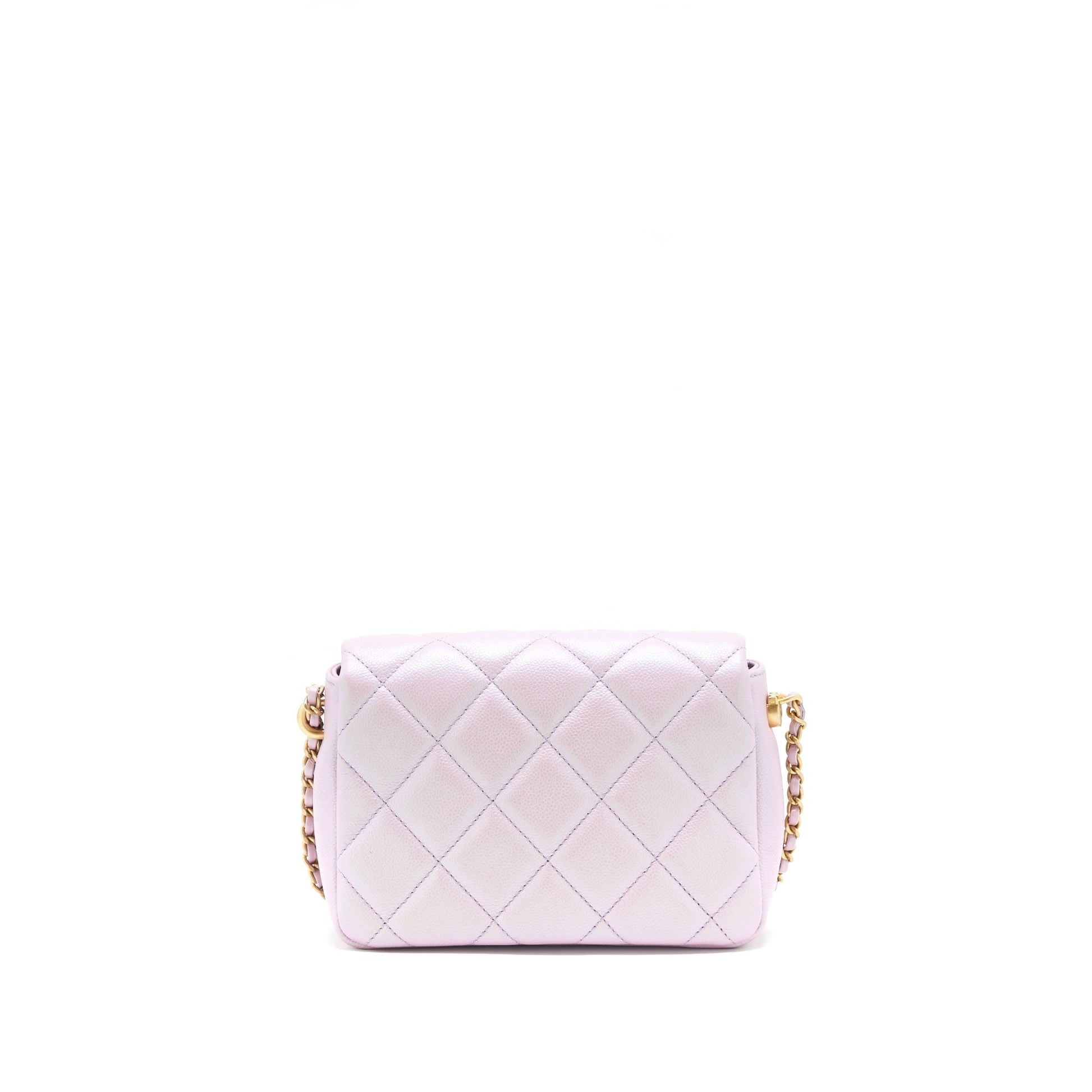 Chanel 21K My Perfect Flap Caviar GHW Pink Shoulder Bag