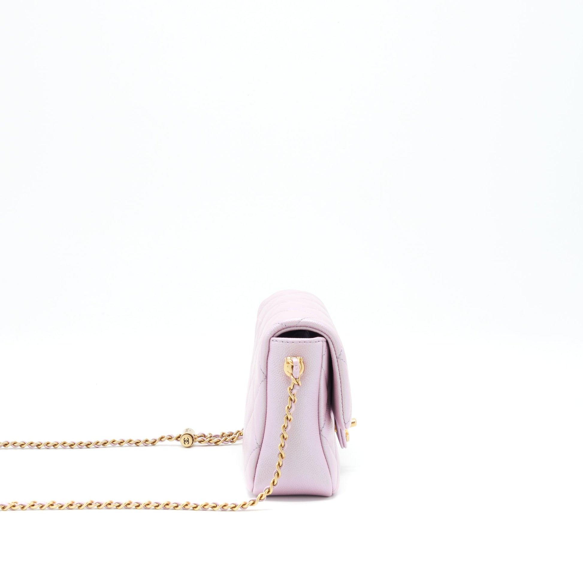 Chanel 21K My Perfect Flap Caviar GHW Pink Shoulder Bag