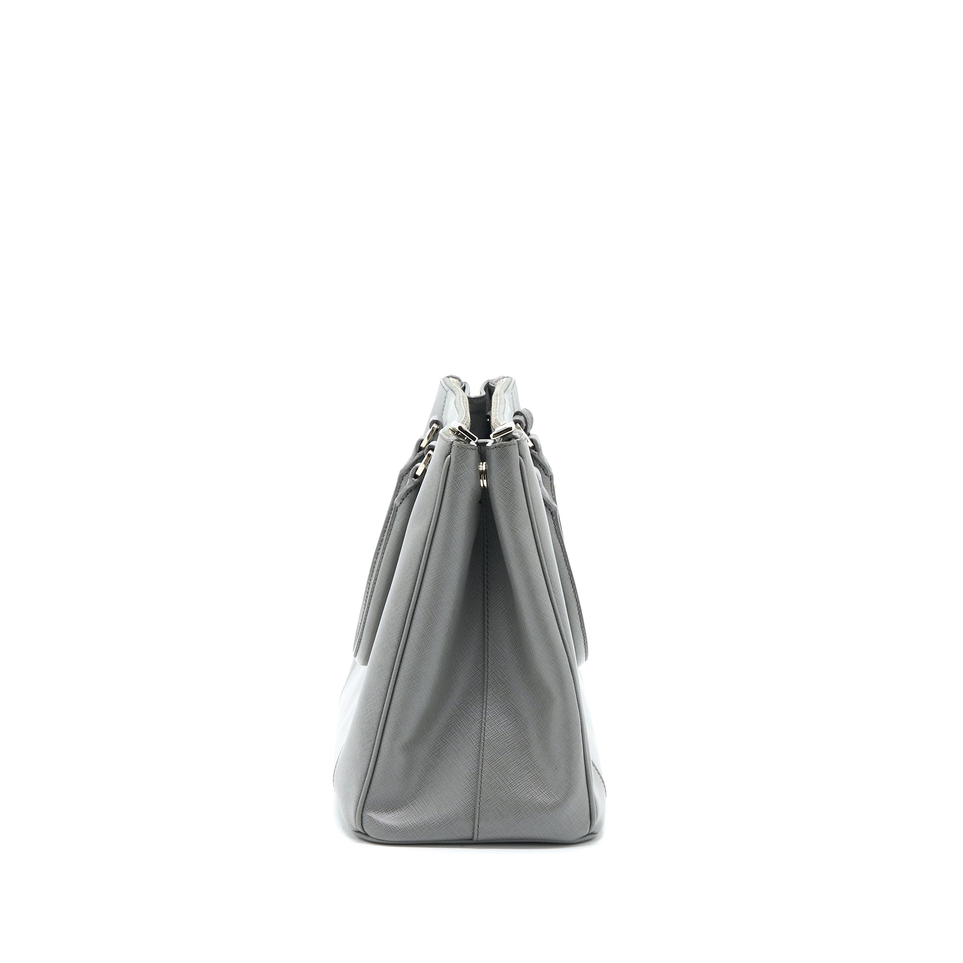 Prada Double Zip Tote Purse Saffiano Calfskin Multicolour Tote Bag