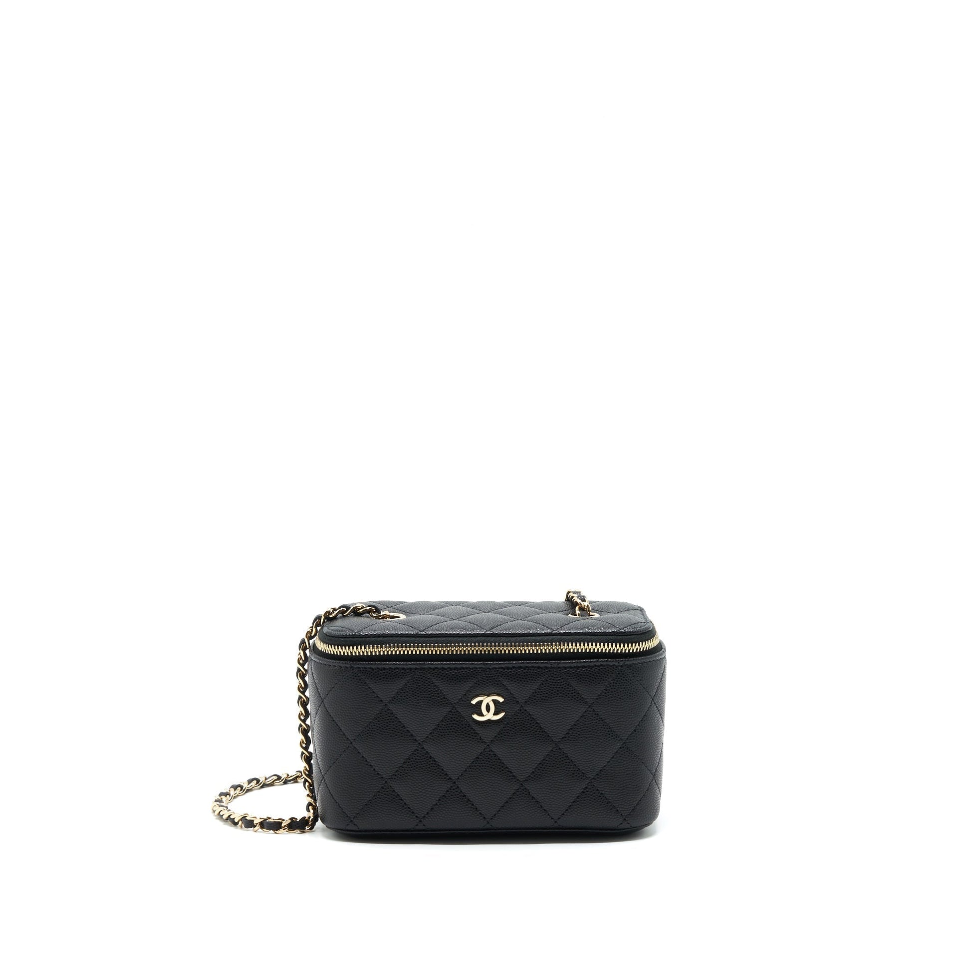 Chanel Caviar Long Vanity Caviar LGHW Black Handbag