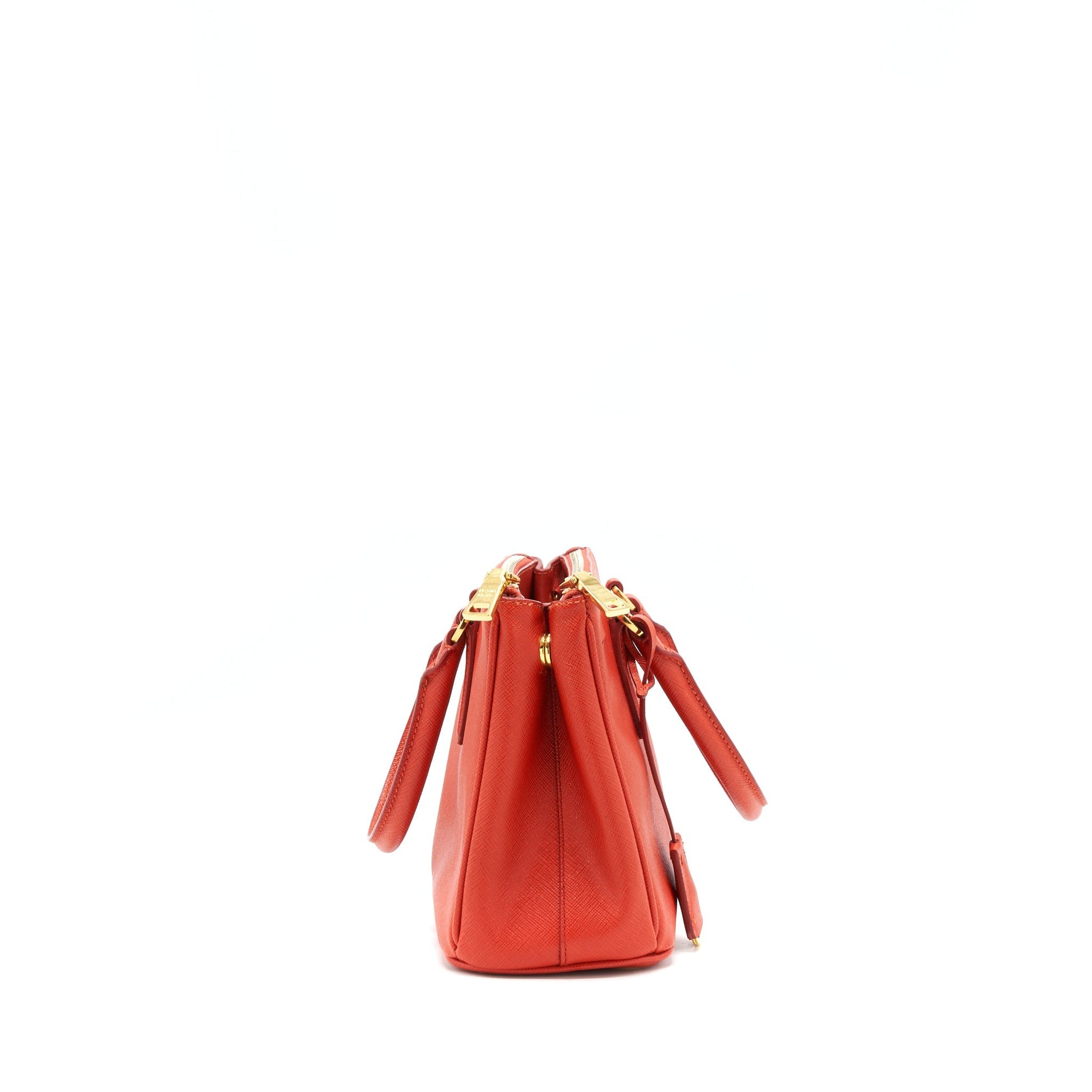 Prada Top Handle Crossbody Tote Purse Saffiano Handbag Red Crossbody Bag