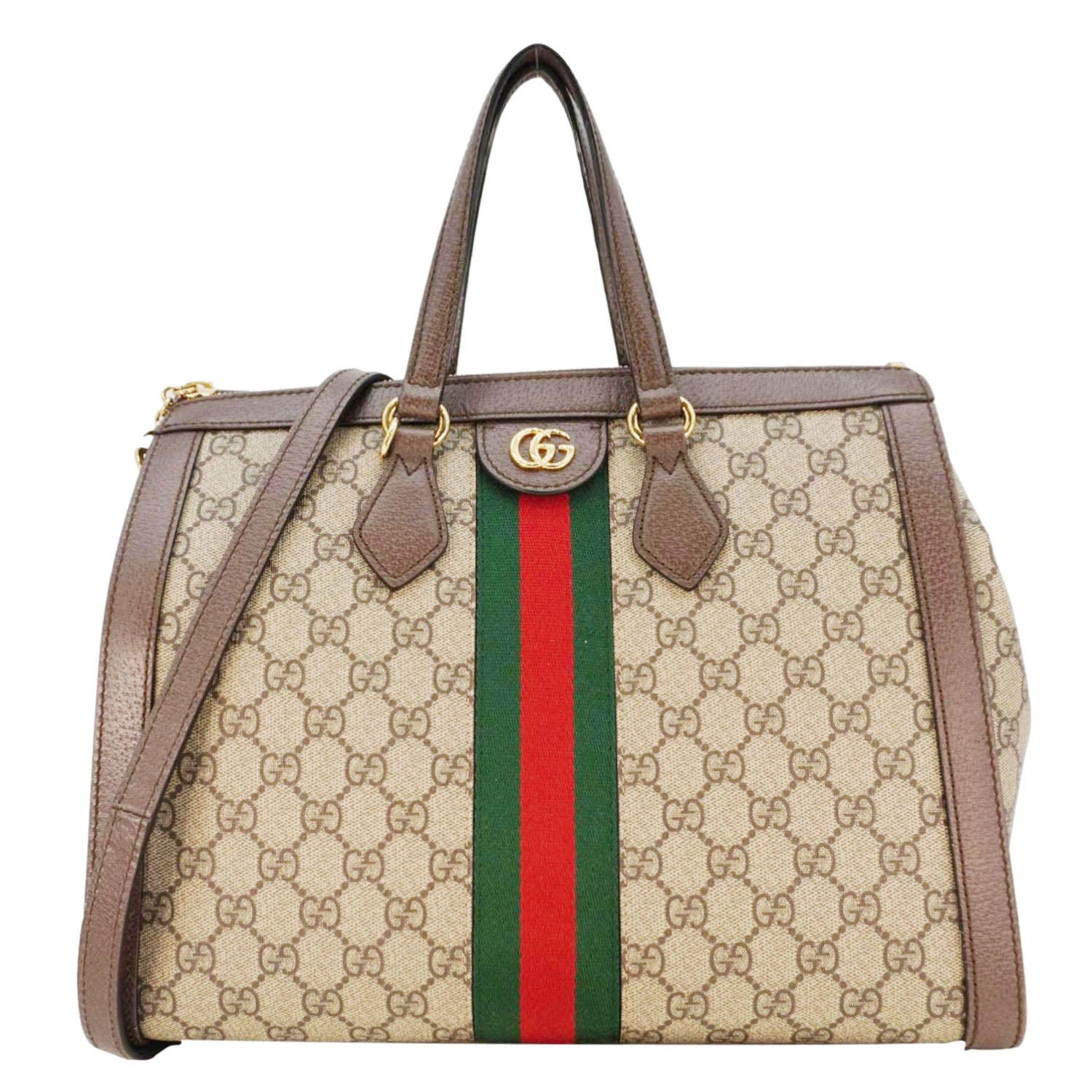 Gucci Ophidia Supreme Tote Shoulder Bag Beige Medium Medium 524539