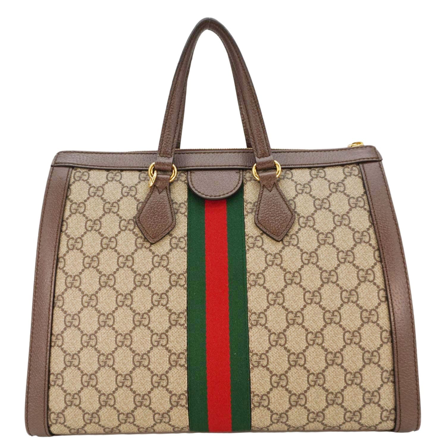 Gucci Ophidia Supreme Tote Shoulder Bag Beige Medium Medium 524539